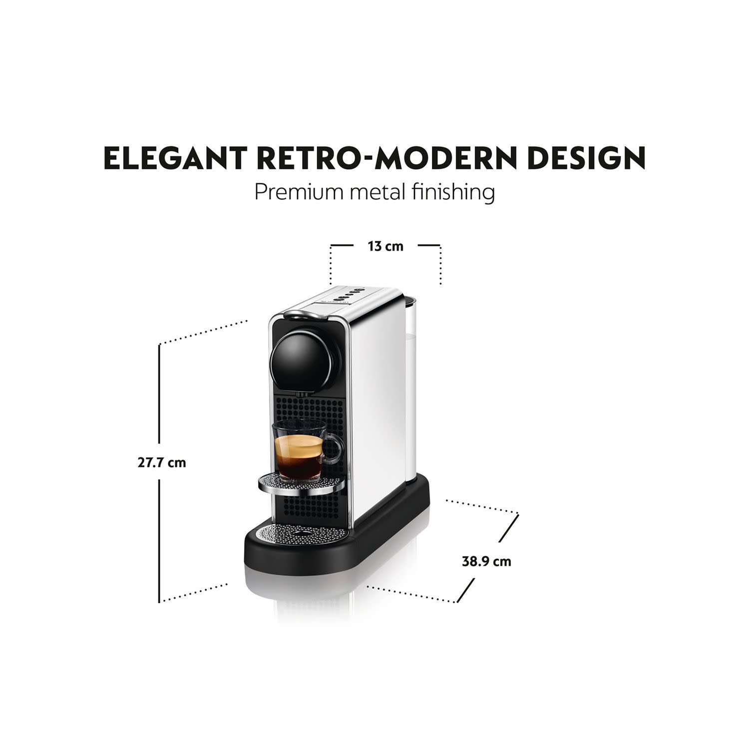 Εικόνα 5 του Krups Καφετιέρα Espresso Με κάψουλα XN610D Nespresso CitiZ Platinum