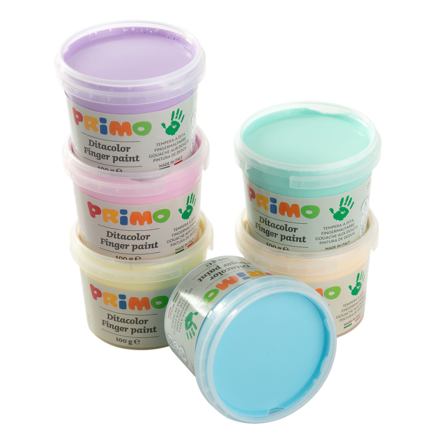 Εικόνα 3 του PRIMO CMP Δαχτυλομπογιές Pastel 100 gr 6τεμ.