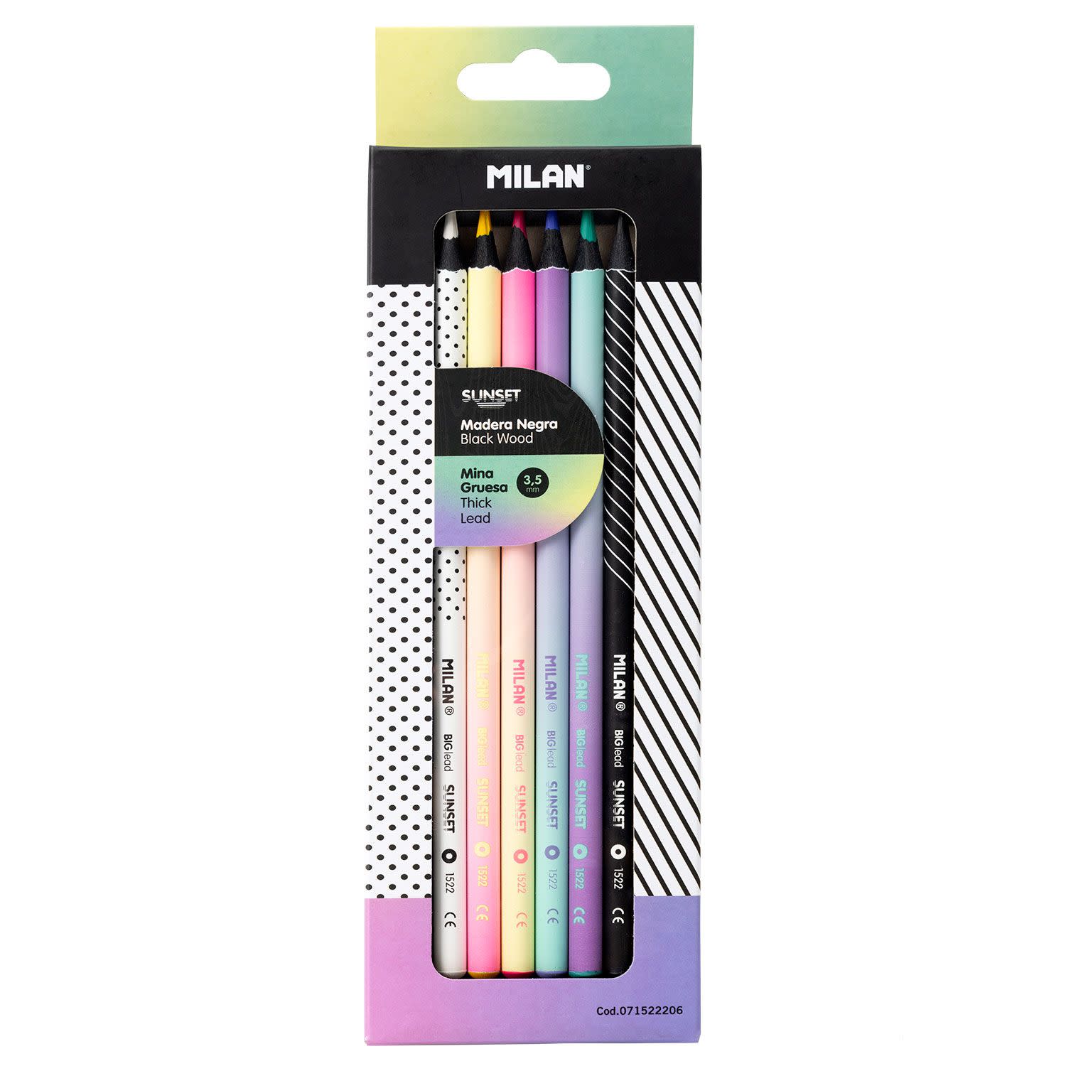 Κάνε κλικ για να δεις την εικόνα 1 του Milan Ξυλομπογιές Sunset 6τεμ.