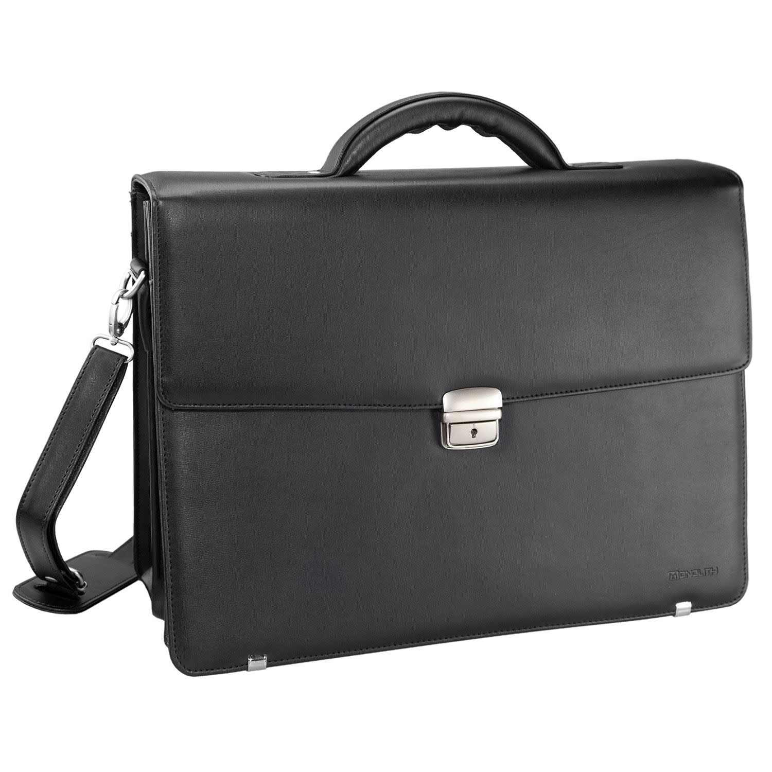 Εικόνα 2 του Monolith Δερμάτινος Χαρτοφύλκας 2334 Μαύρος