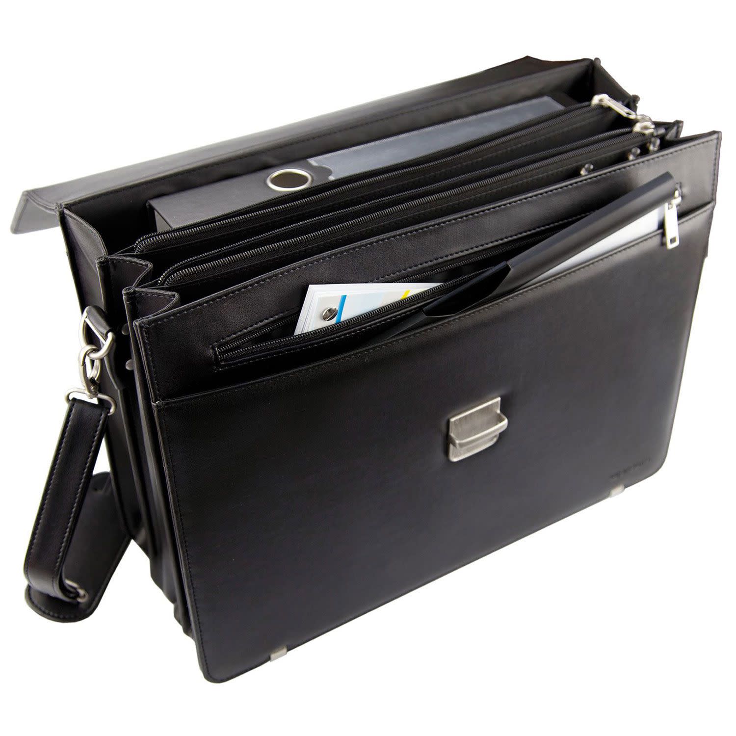 Εικόνα 5 του Monolith Δερμάτινος Χαρτοφύλκας 2334 Μαύρος