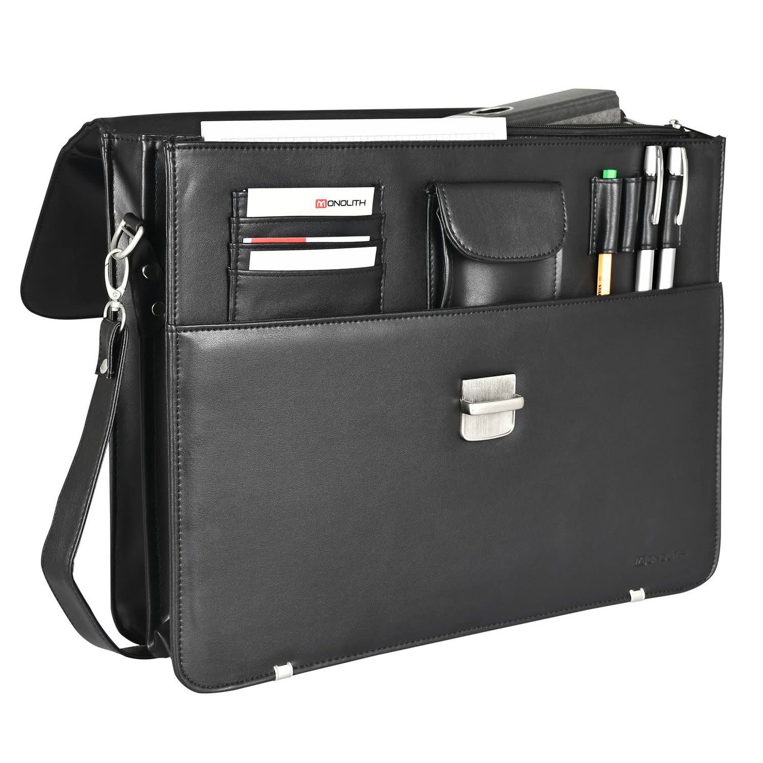 Εικόνα 6 του Monolith Δερμάτινος Χαρτοφύλκας 2334 Μαύρος