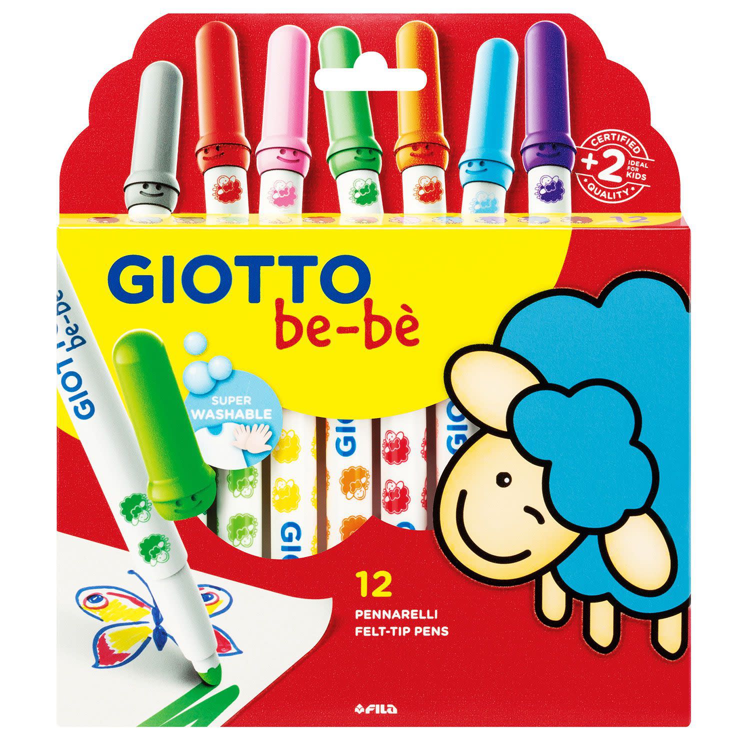 Εικόνα 1 του Giotto Μαρκαδόροι Ζωγραφικής Be-Be Superwashable 12τεμ.