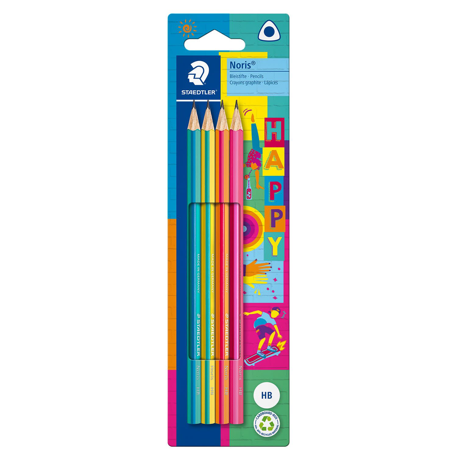 Staedtler Μολύβια Happy HB 4τεμ.