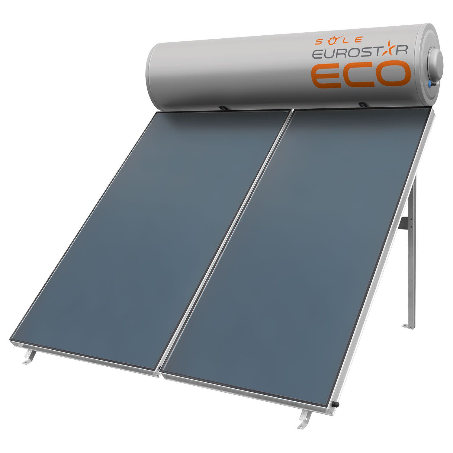 Εικόνα 1 του Sole Ηλιακός Θερμοσίφωνας Eurostar Eco 200L/3τμ Διπλής Ενέργειας Κεραμοσκεπής