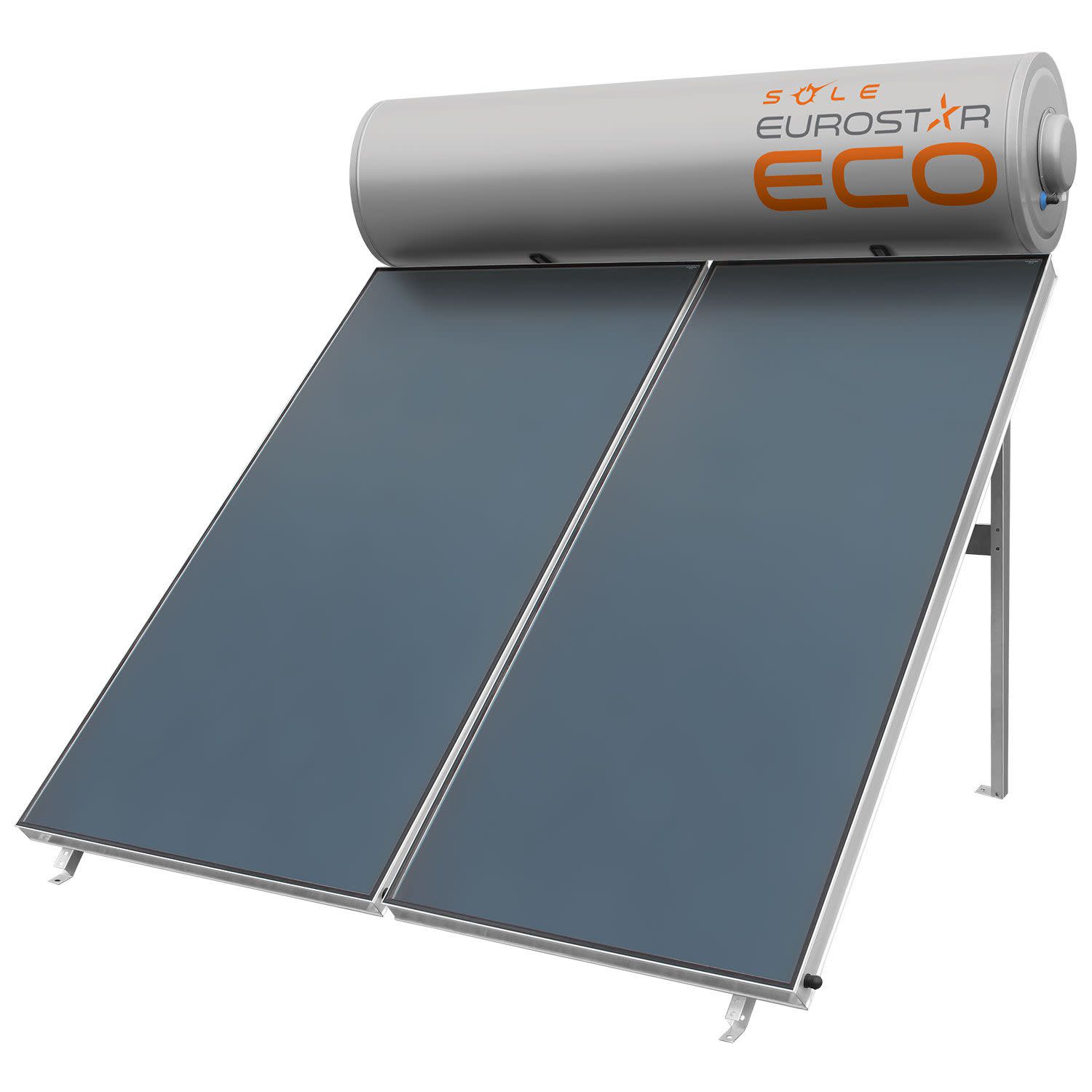 Εικόνα 1 του Sole Ηλιακός Θερμοσίφωνας Eurostar Eco 300L/4.6τμ Διπλής Ενέργειας Ταράτσας