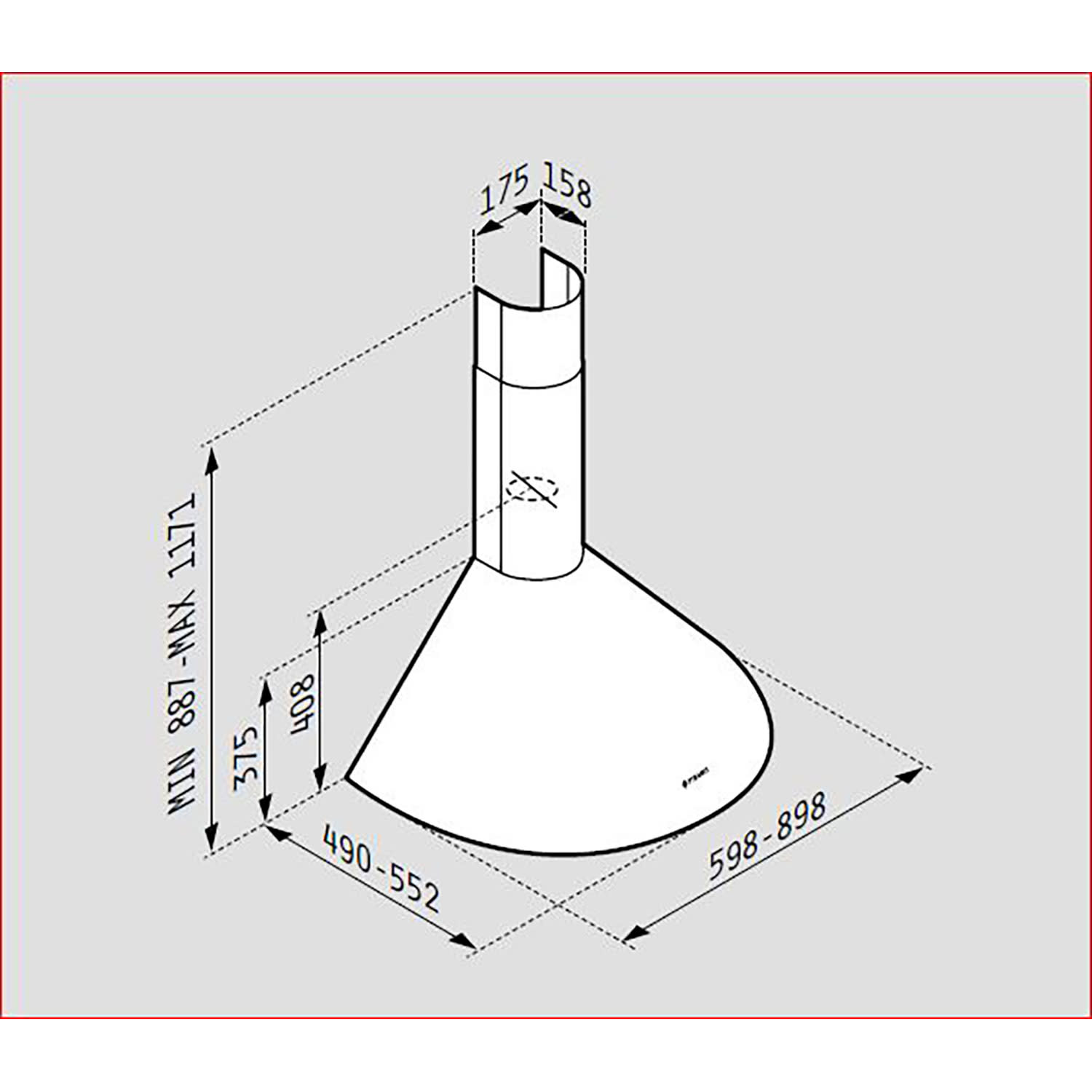 Εικόνα 3 του Pyramis 65017801 Απορροφητήρας Τζάκι