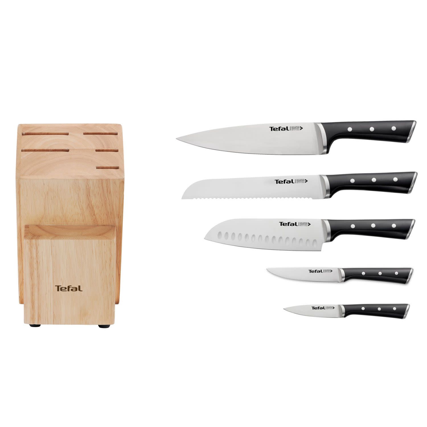 Tefal Ice Force Σετ 5 Μαχαίρια με βάση