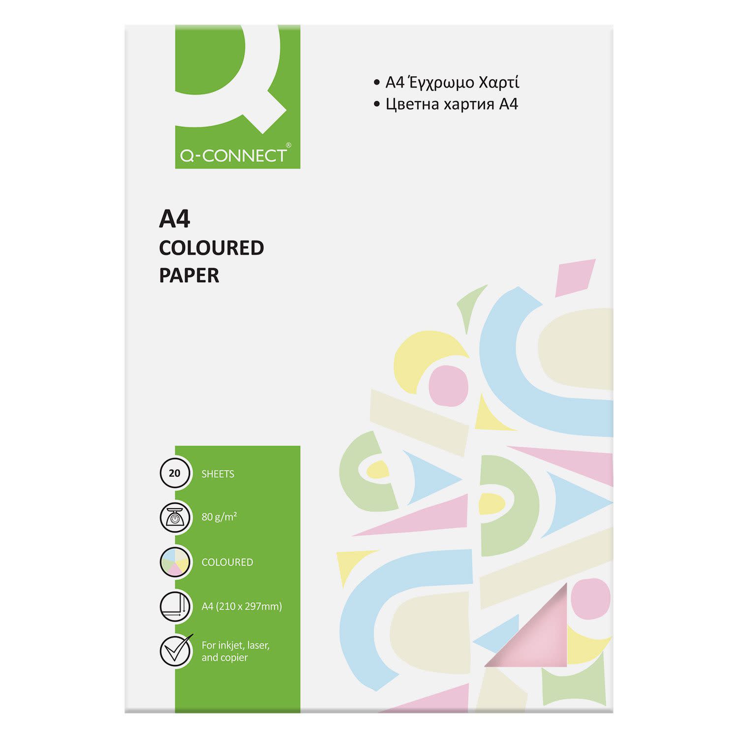 Q-Connect Χαρτί Φωτ/κο Α4/20Φ 80γρ Ροζ