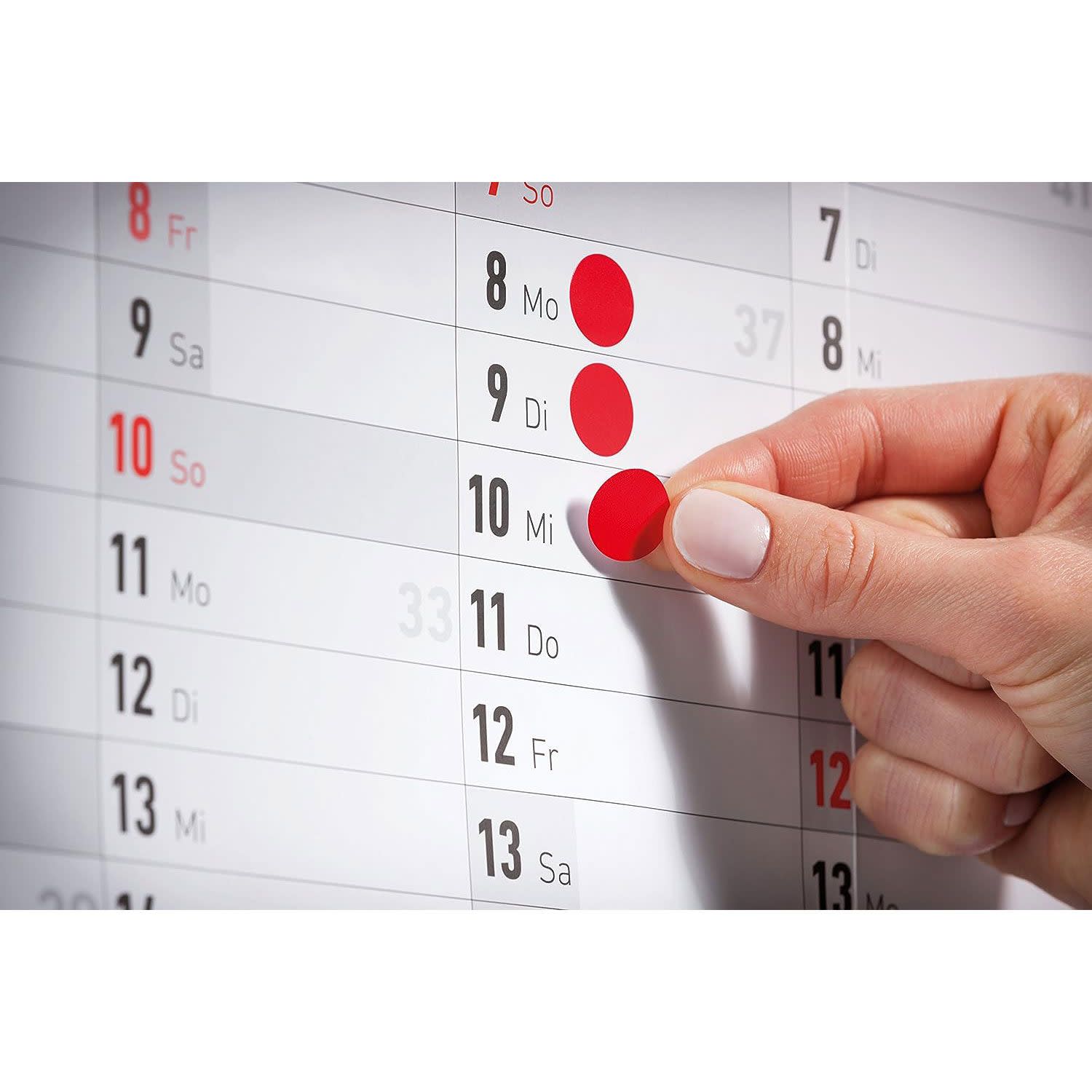 Κάνε κλικ για να δεις την εικόνα 2 του Avery Zweckform Αυτοκόλλητες Στρογγυλές Ετικέτες Marking Dots 96 τεμάχια Κόκκινο