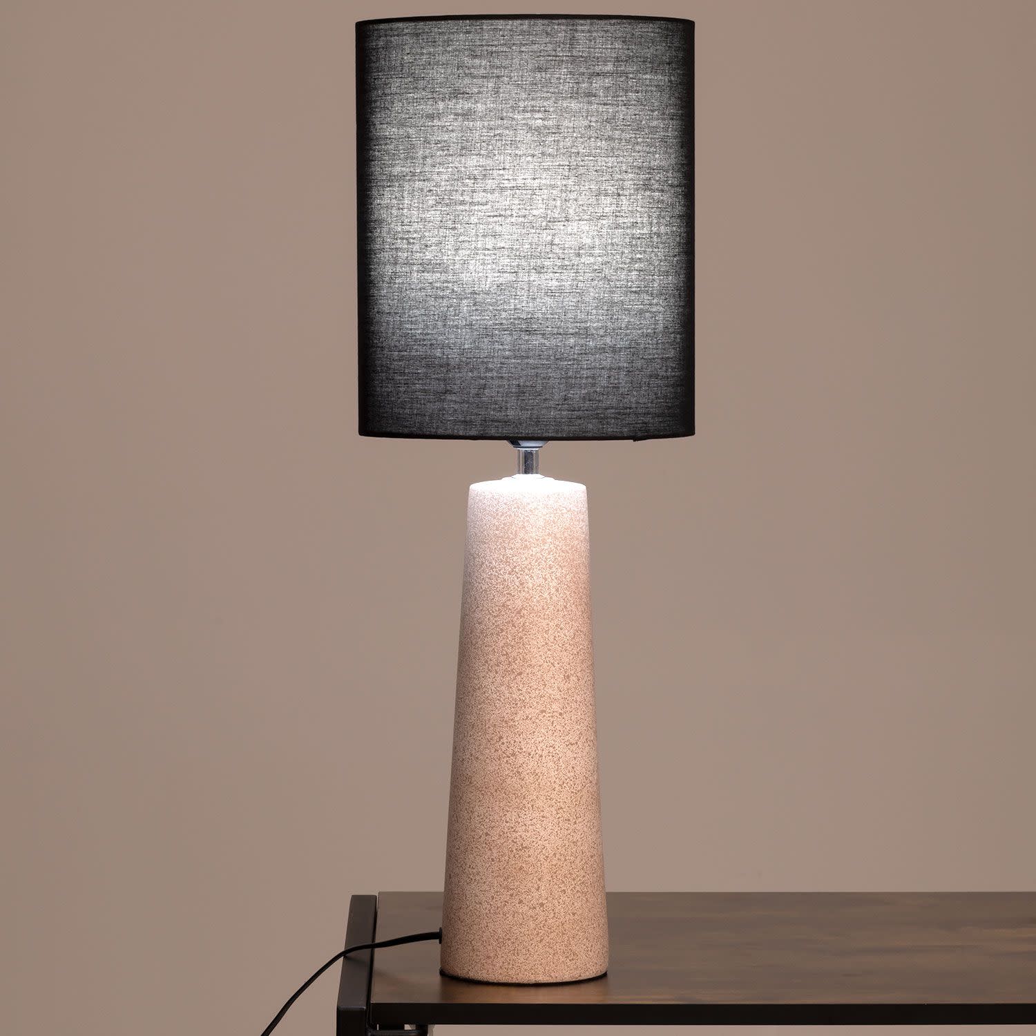 Εικόνα 2 του Sentio Φωτιστικό Επιτραπέζιο Κεραμικό Μπεζ-Μαύρο