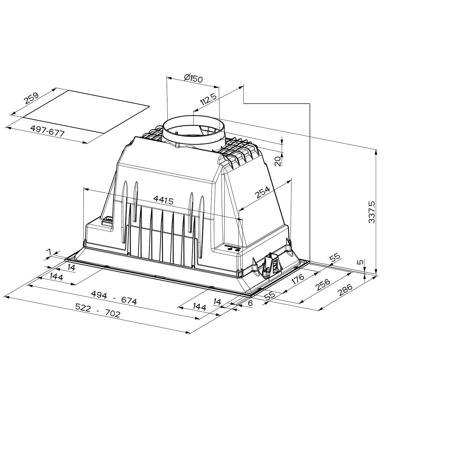 Εικόνα 3 του Faber INKA PLUS HC X A52 Απορροφητήρας Μηχανισμός απορρόφησης