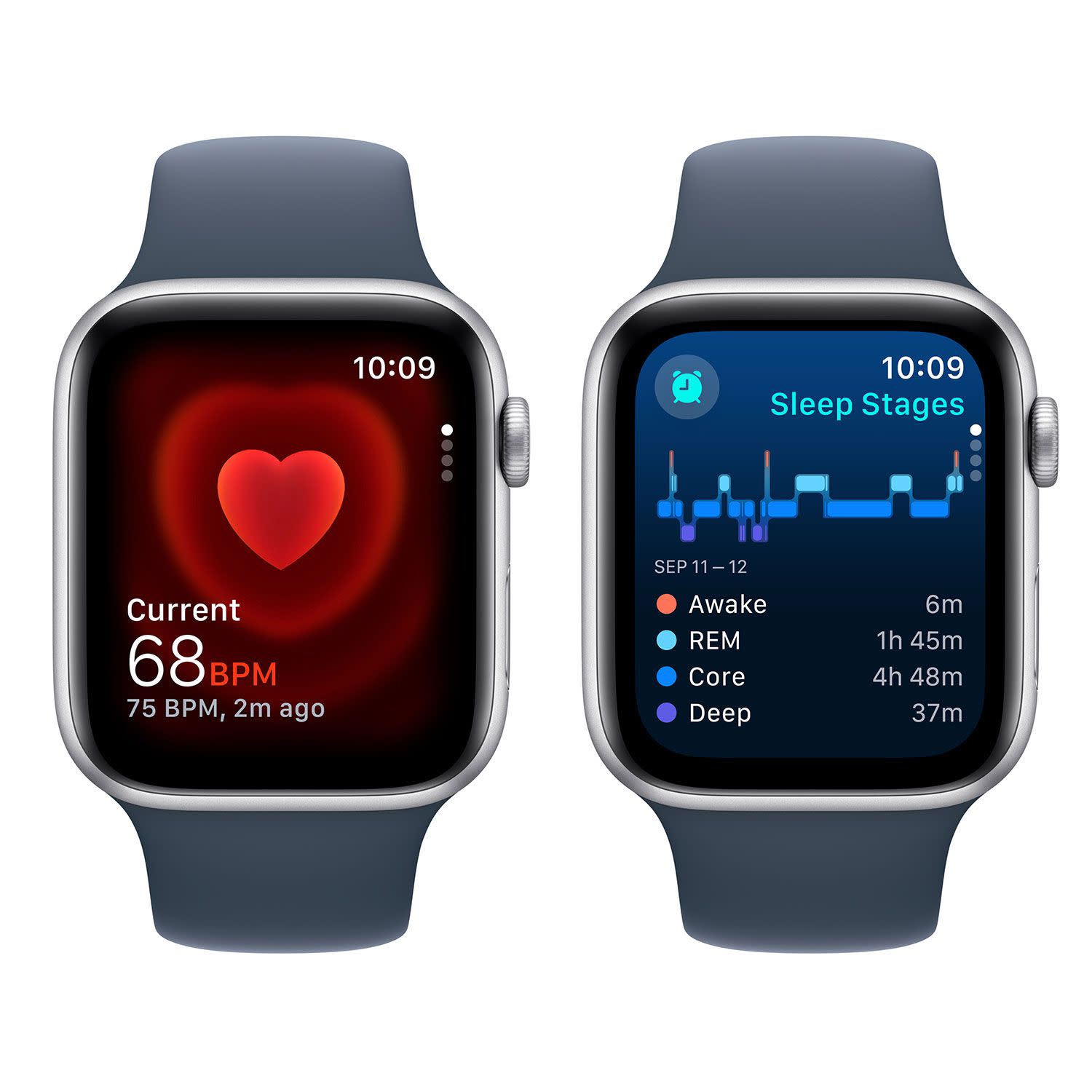 Εικόνα 5 του Apple Watch SE 2nd 44mm Silver Case Storm Blue SportBand M/L