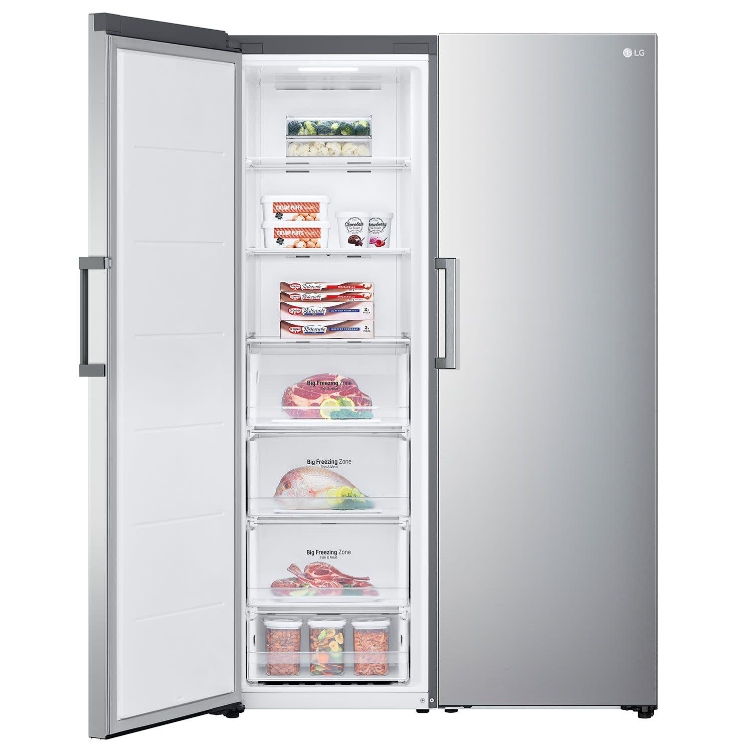 Εικόνα 2 του LG GFE41PZGSZ+GLT51PZGSZ Ντουλάπα Ασημί