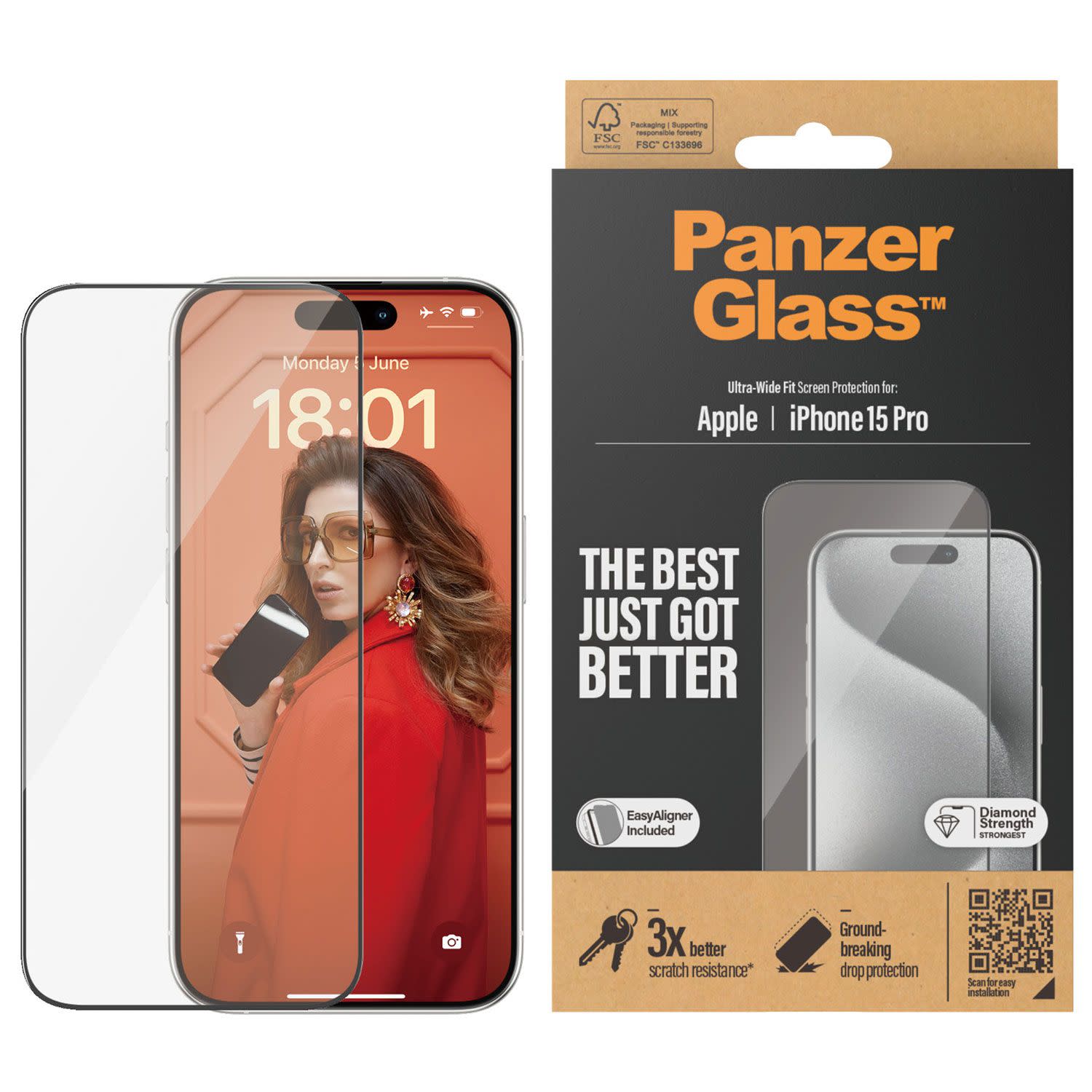 Εικόνα 2 του PanzerGlass iPhone 15 Pro