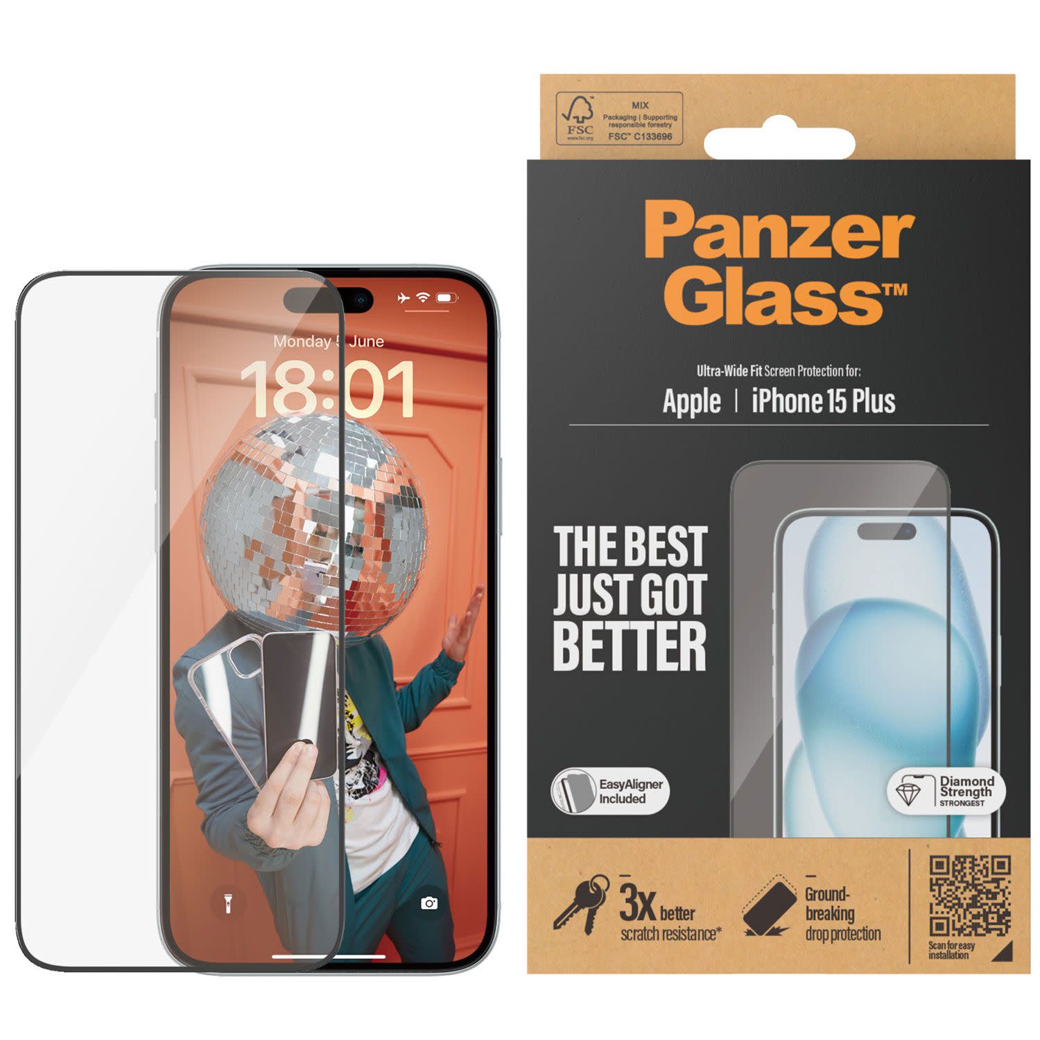 Εικόνα 2 του PanzerGlass iPhone 15 Plus