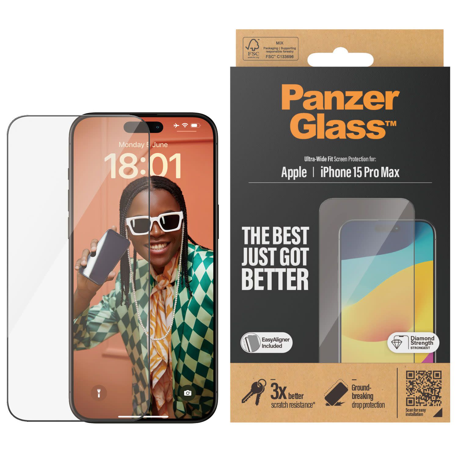 Εικόνα 2 του PanzerGlass iPhone 15 Pro Max