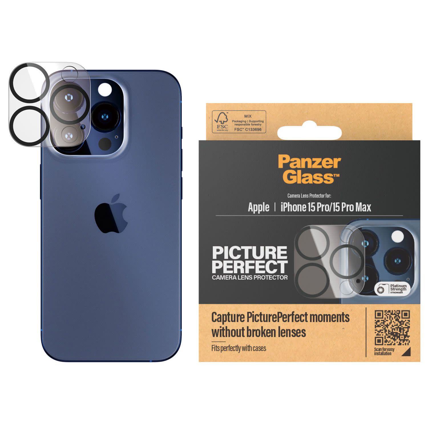 Εικόνα 2 του PanzerGlass Lens iPhone 15 Pro/Pro Max