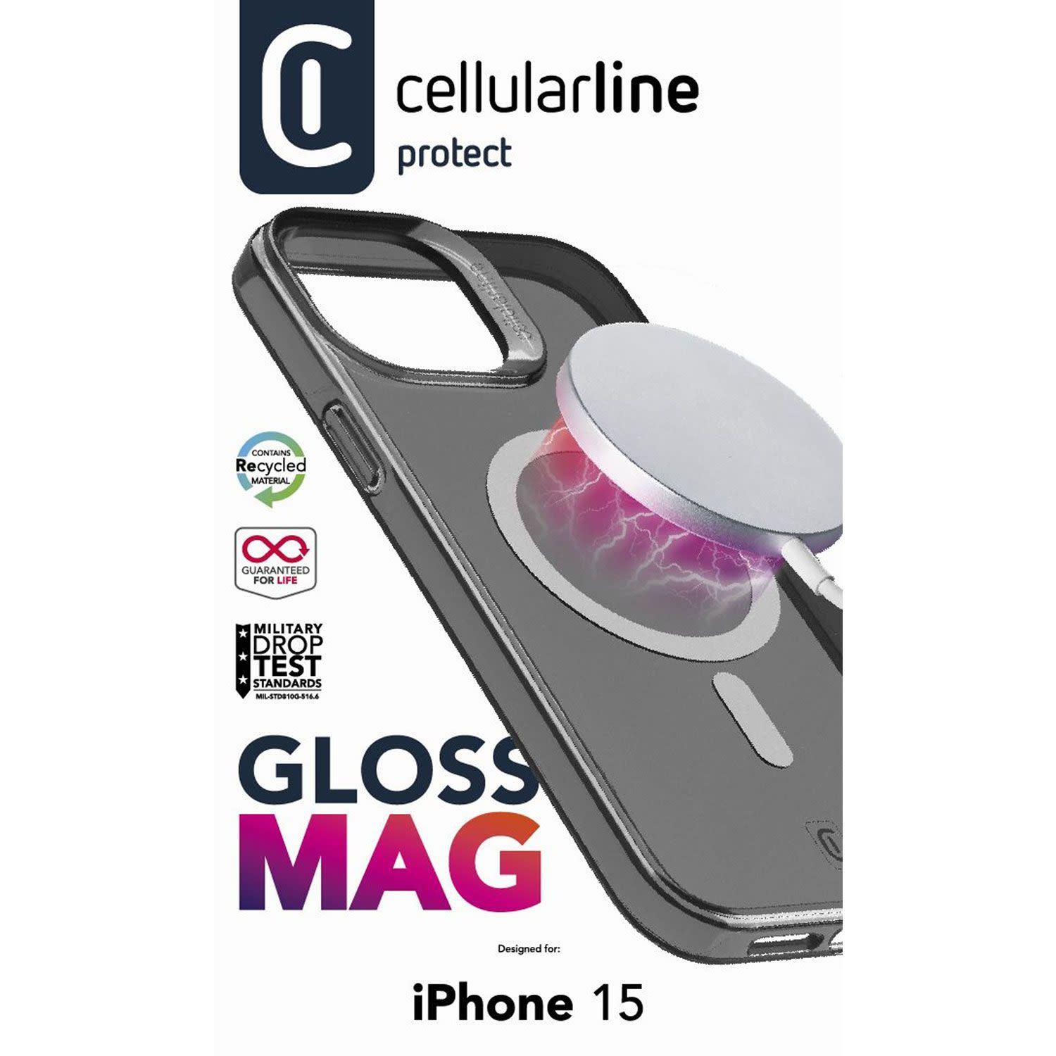 Εικόνα 4 του Cellularline Θήκη Back Cover για Apple iPhone 15 Gloss Mag Μαύρη