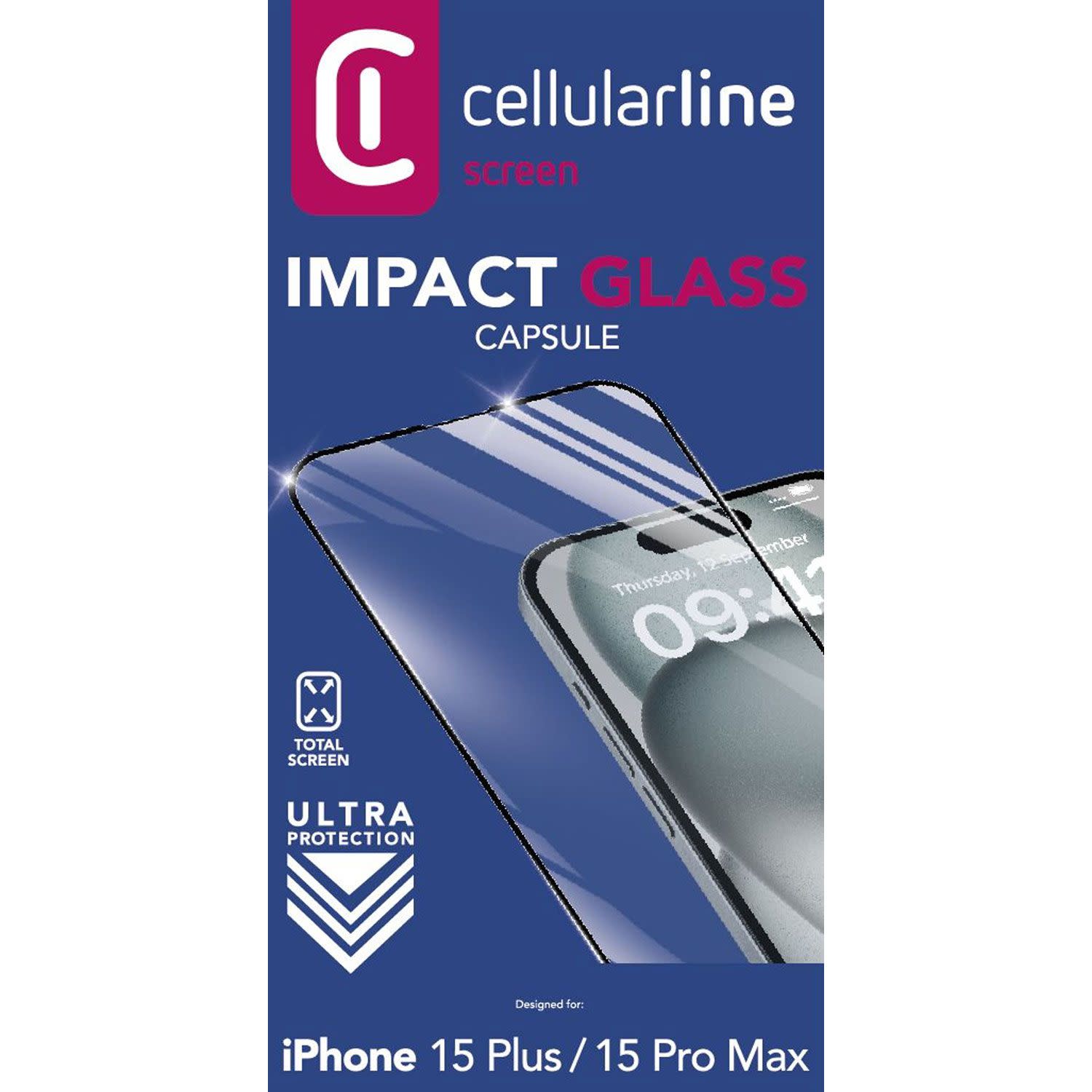 Εικόνα 3 του Cellularline Γυαλί Tempered για Apple iPhone 15 Plus/ iPhone 15 Pro Max