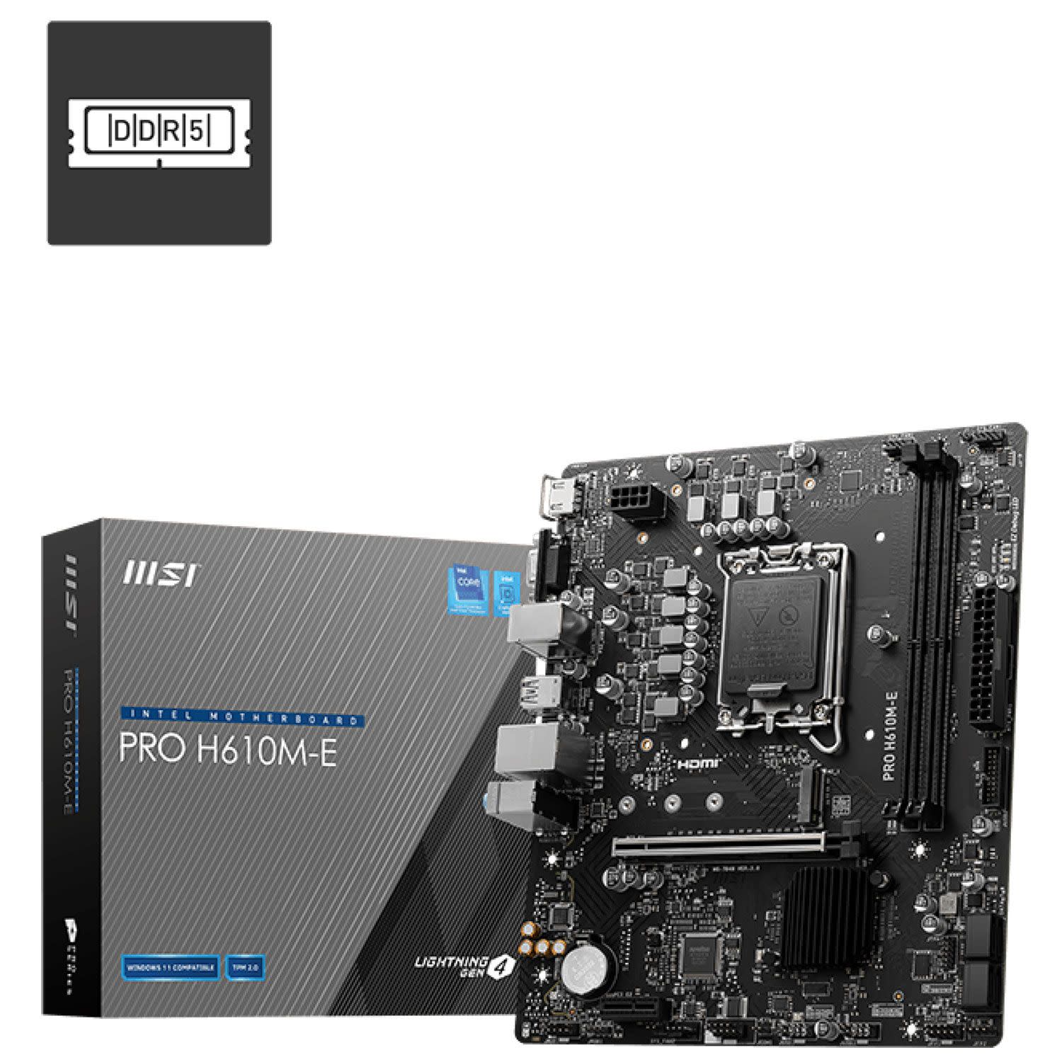 Εικόνα 1 του MSI Motherboard H610M M-E PRO (H610/1700/DDR5)