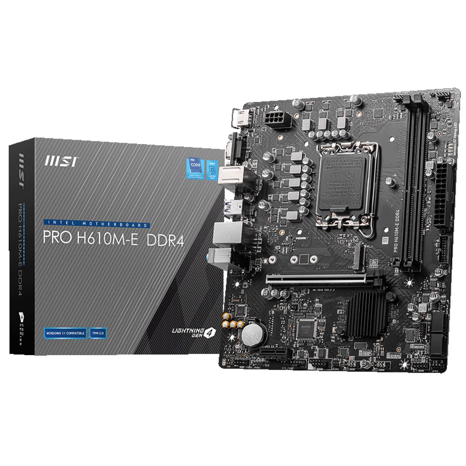 Εικόνα 1 του MSI Motherboard H610M M-E PRO DDR4 (H610/1700/DDR4)