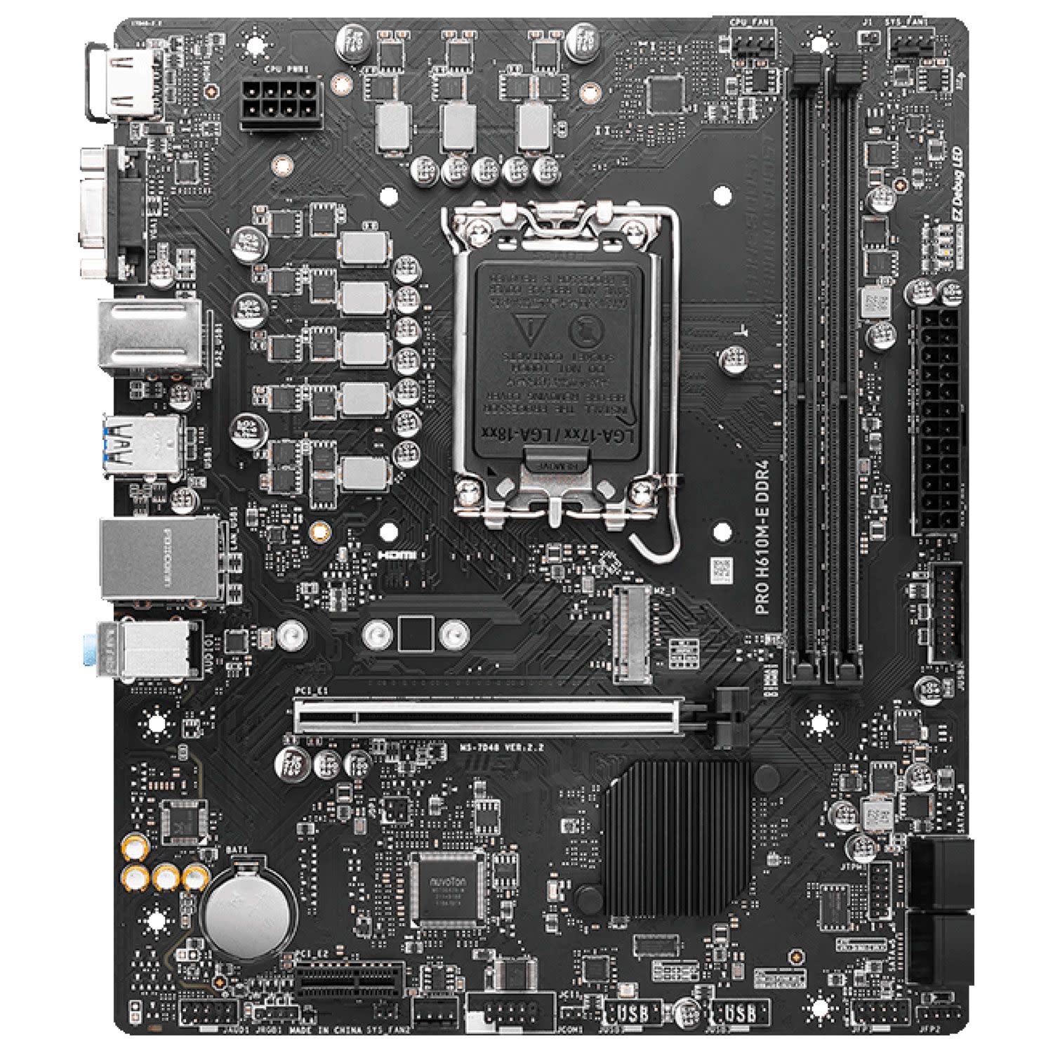 Εικόνα 2 του MSI Motherboard H610M M-E PRO DDR4 (H610/1700/DDR4)