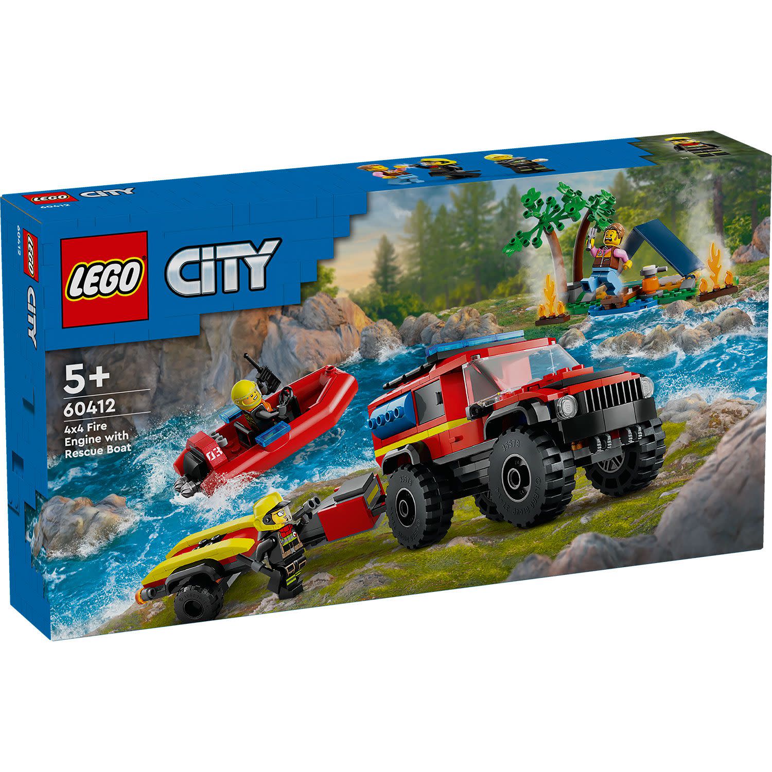 Εικόνα 1 του LEGO 4X4 Fire Truck With Rescue Boat 60412
