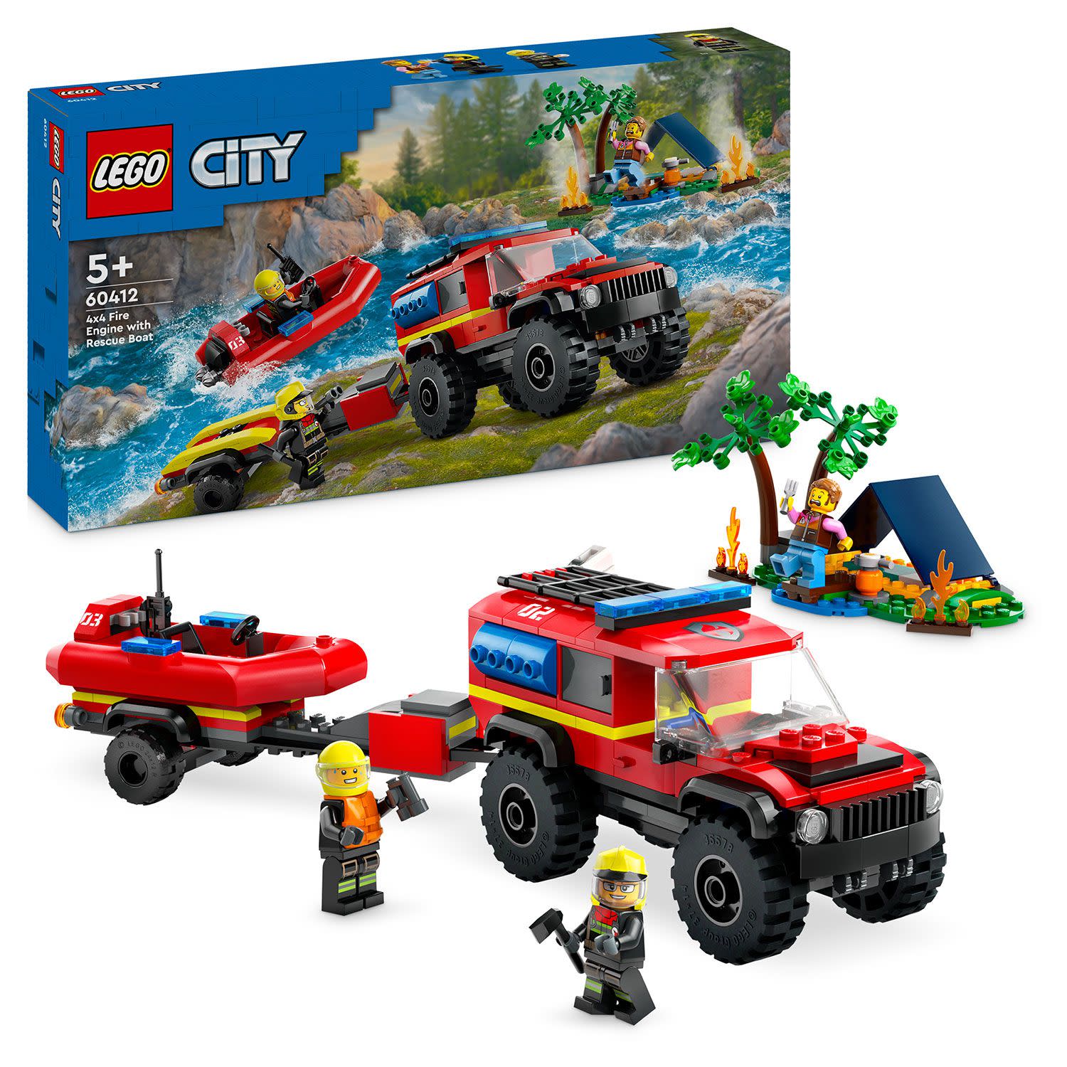 Εικόνα 2 του LEGO 4X4 Fire Truck With Rescue Boat 60412