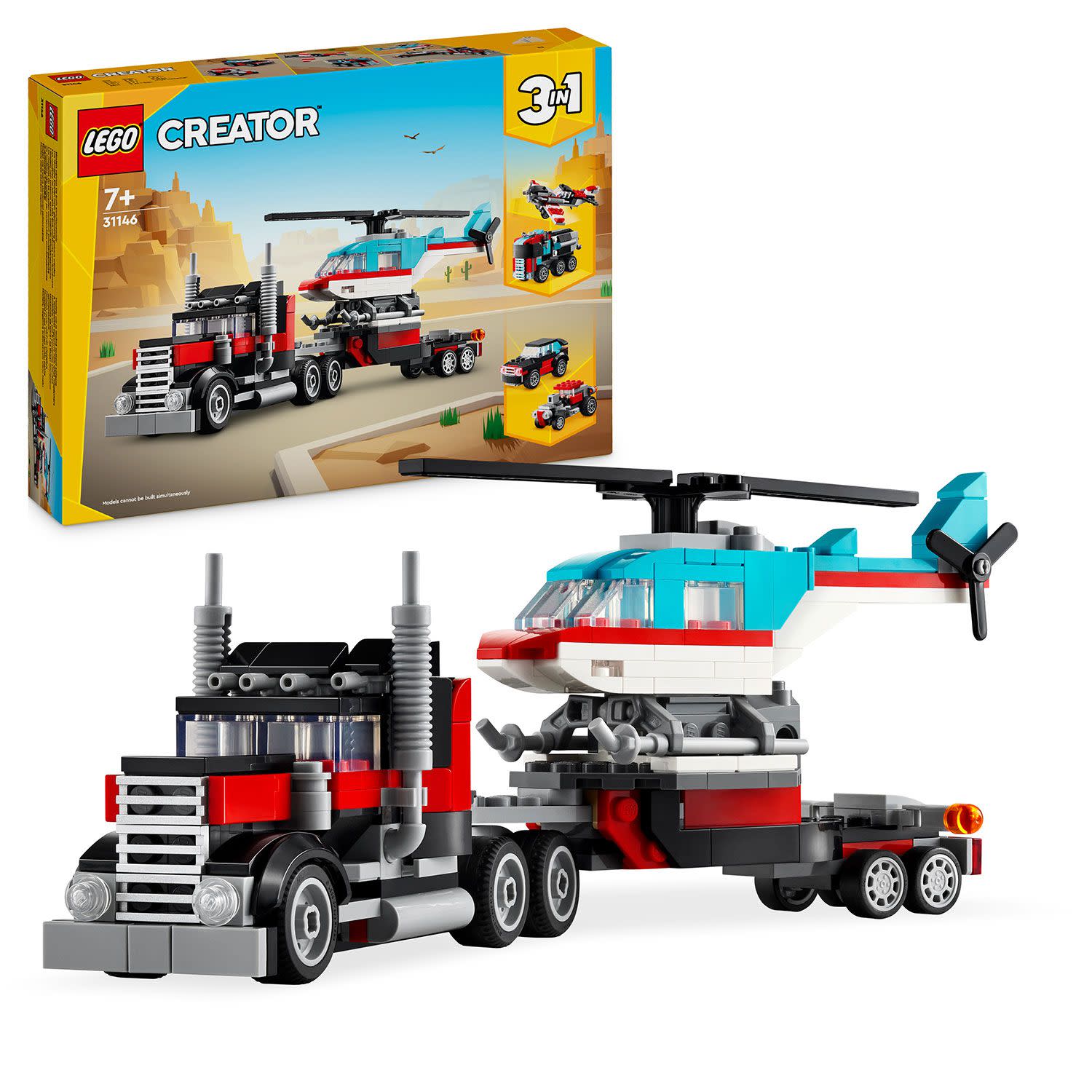 Εικόνα 2 του LEGO Flatbed Truck With Helicopter 31146