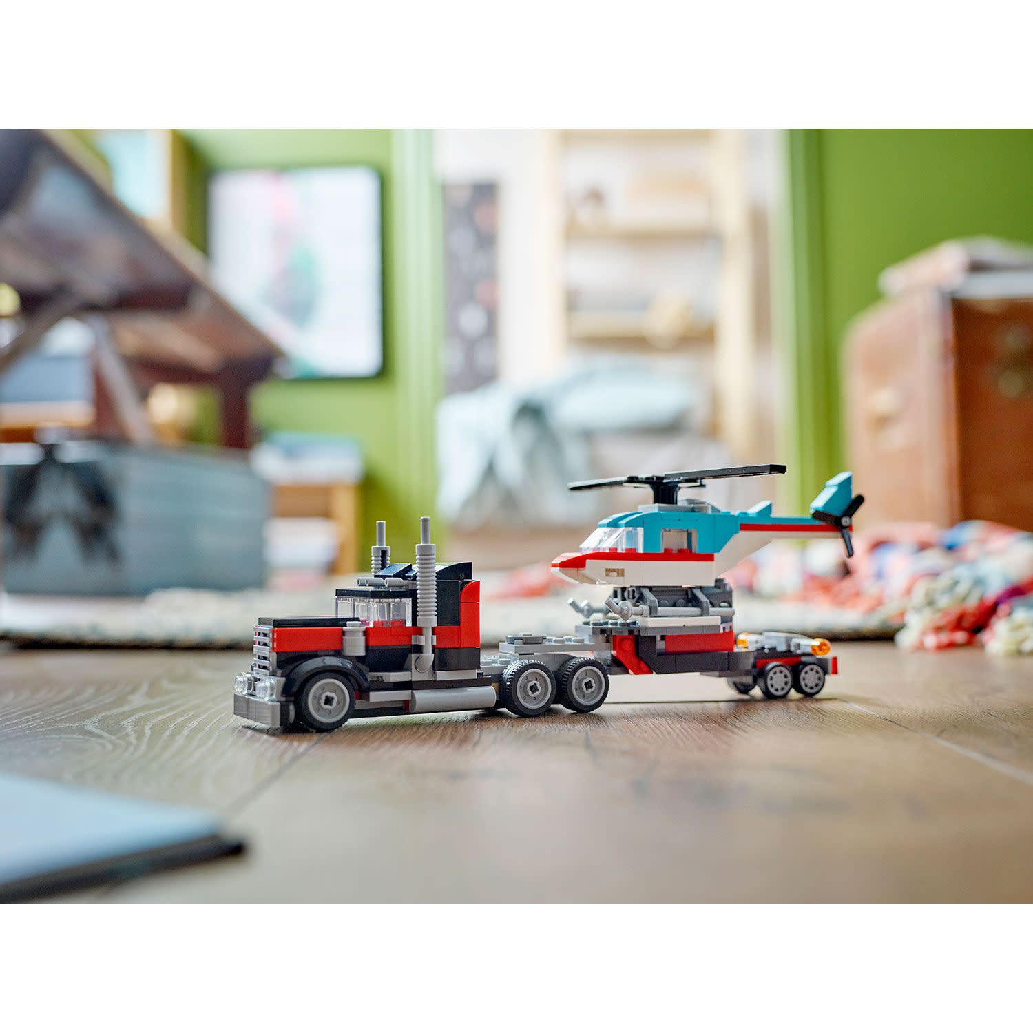 Εικόνα 5 του LEGO Flatbed Truck With Helicopter 31146