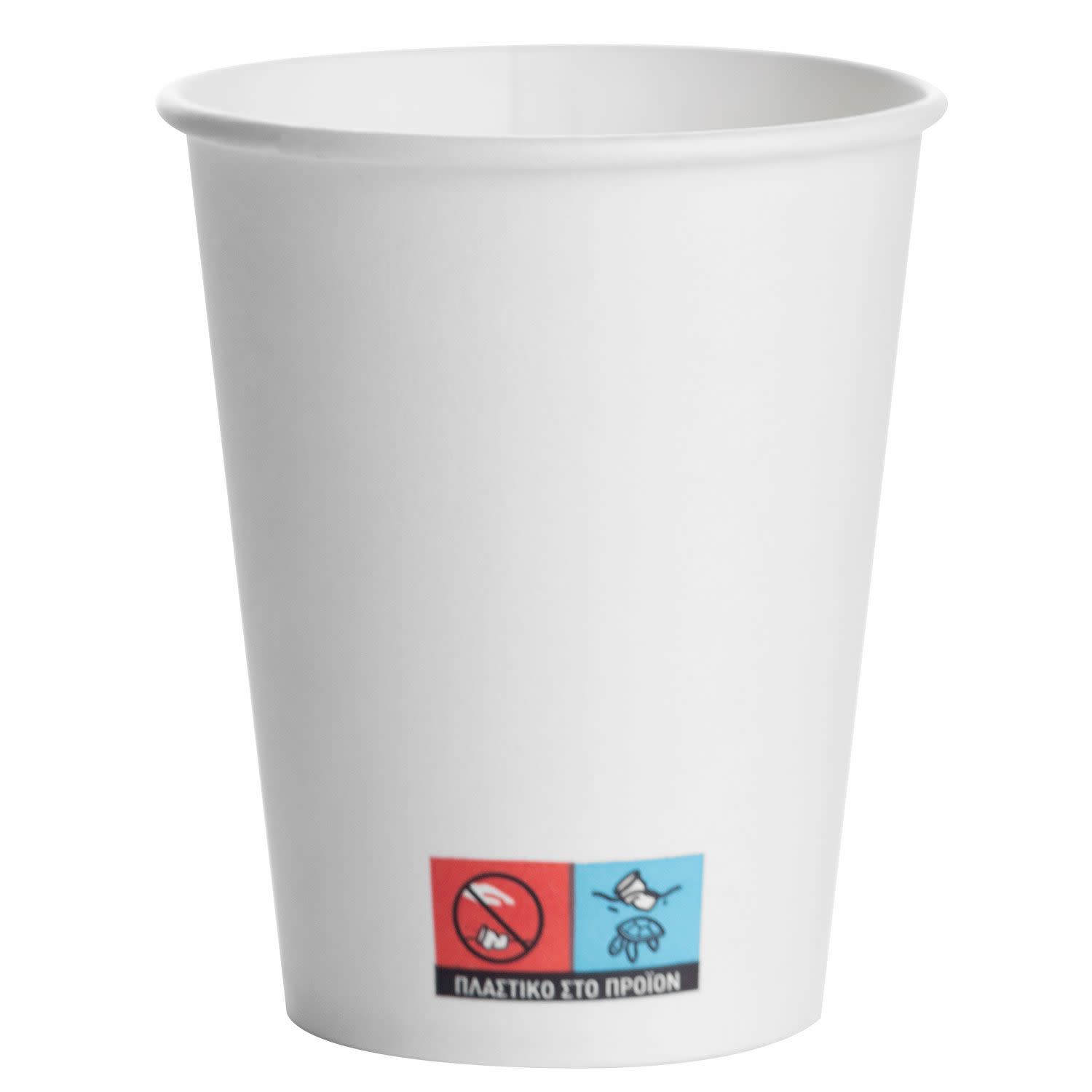 Tefaco Ποτήρι Χάρτινο 240-260ml Λευκό 50 τεμ.