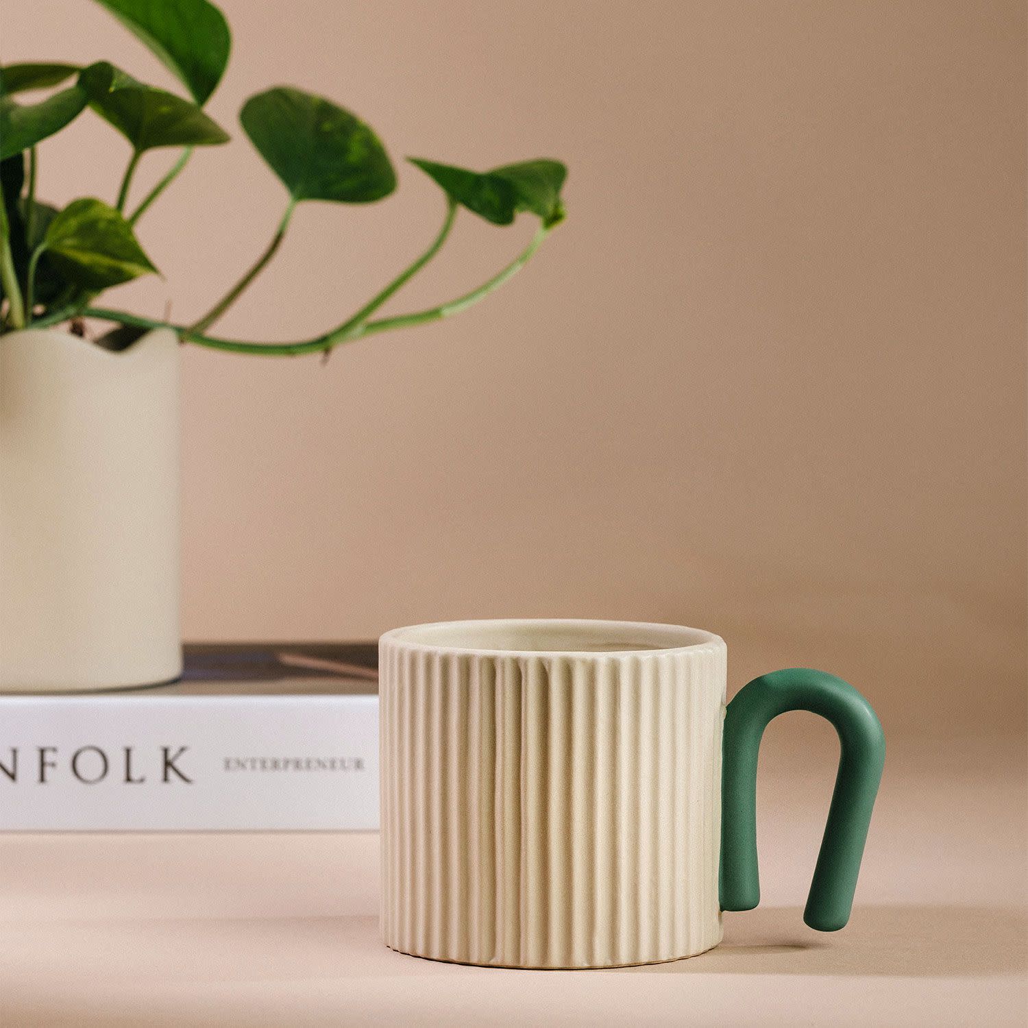 Sentio Κούπα Λευκό-Πράσινο New Life