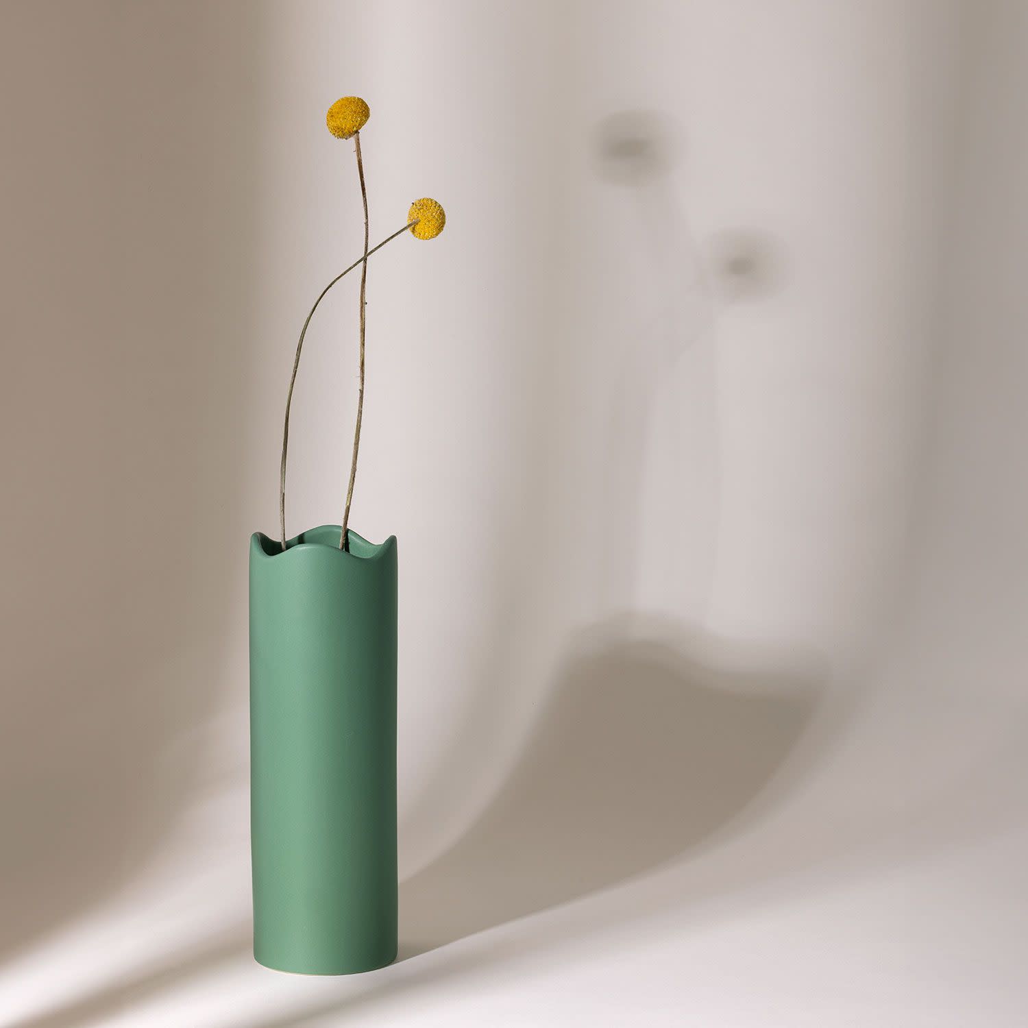 Sentio Πήλινο Μακρόστενο Πράσινο Βάζο New Life