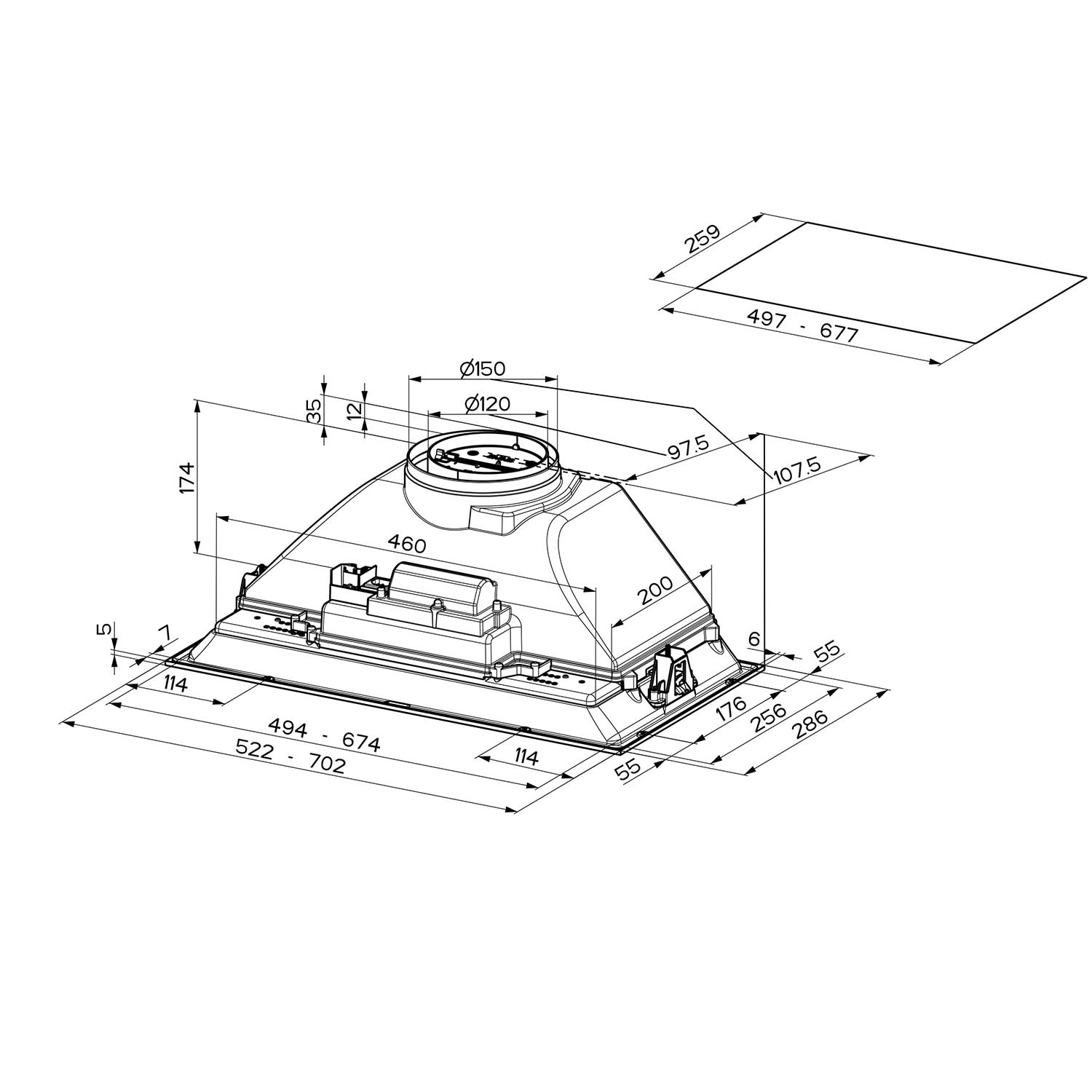 Εικόνα 2 του Faber Inka Smart C LG A70 Απορροφητήρας Μηχανισμός απορρόφησης