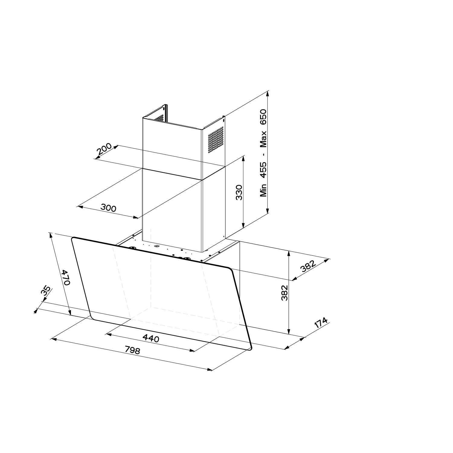 Εικόνα 3 του Faber Glam Light Zero Drip Plus SMA8 Απορροφητήρας Τζάκι