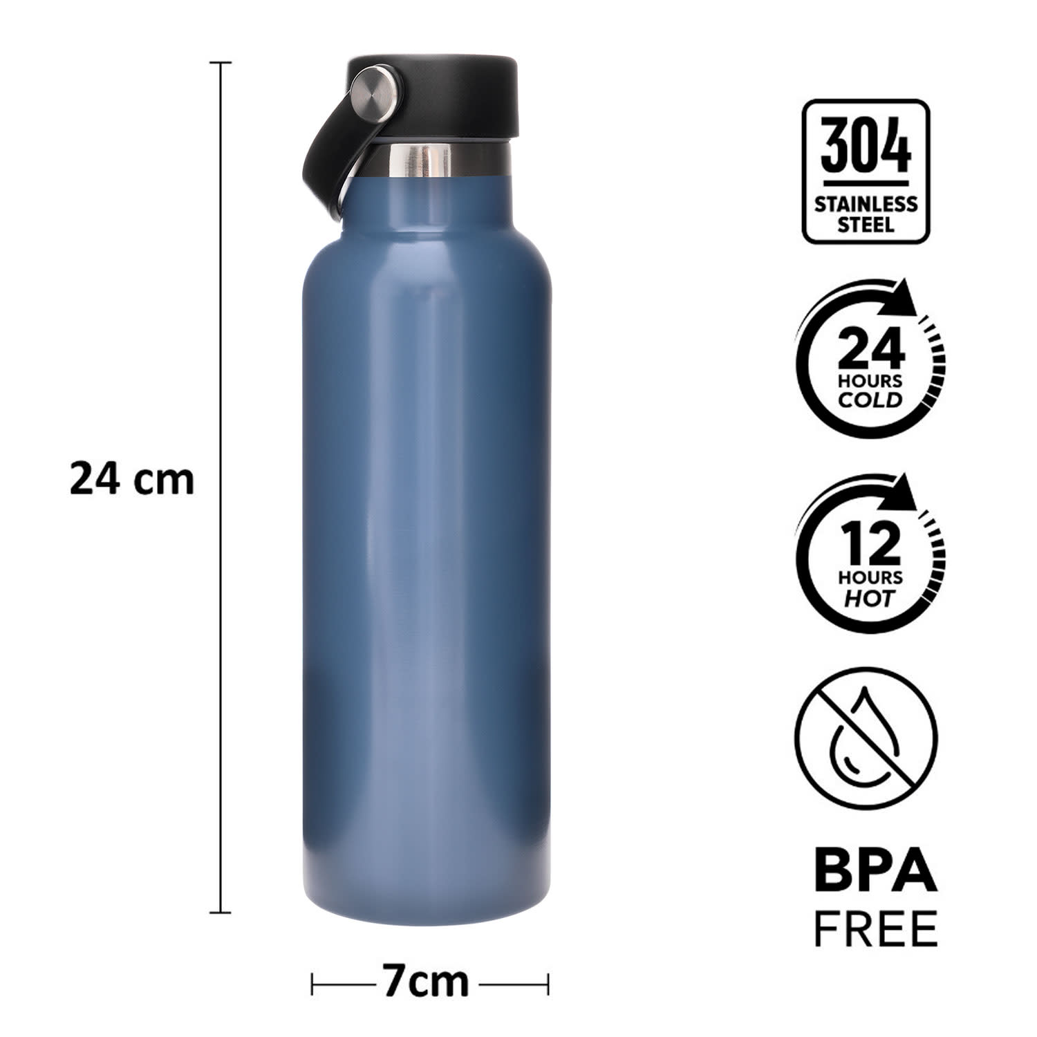 Εικόνα 2 του Sentio Παγούρι Θερμός Earth Μπλε 600ml