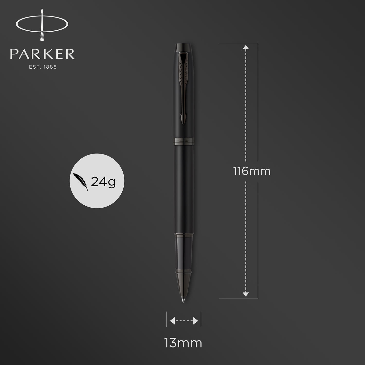 Εικόνα 2 του Parker Στυλό Υγρής Μελάνης IM Metallic Black & Σημειωματάριο