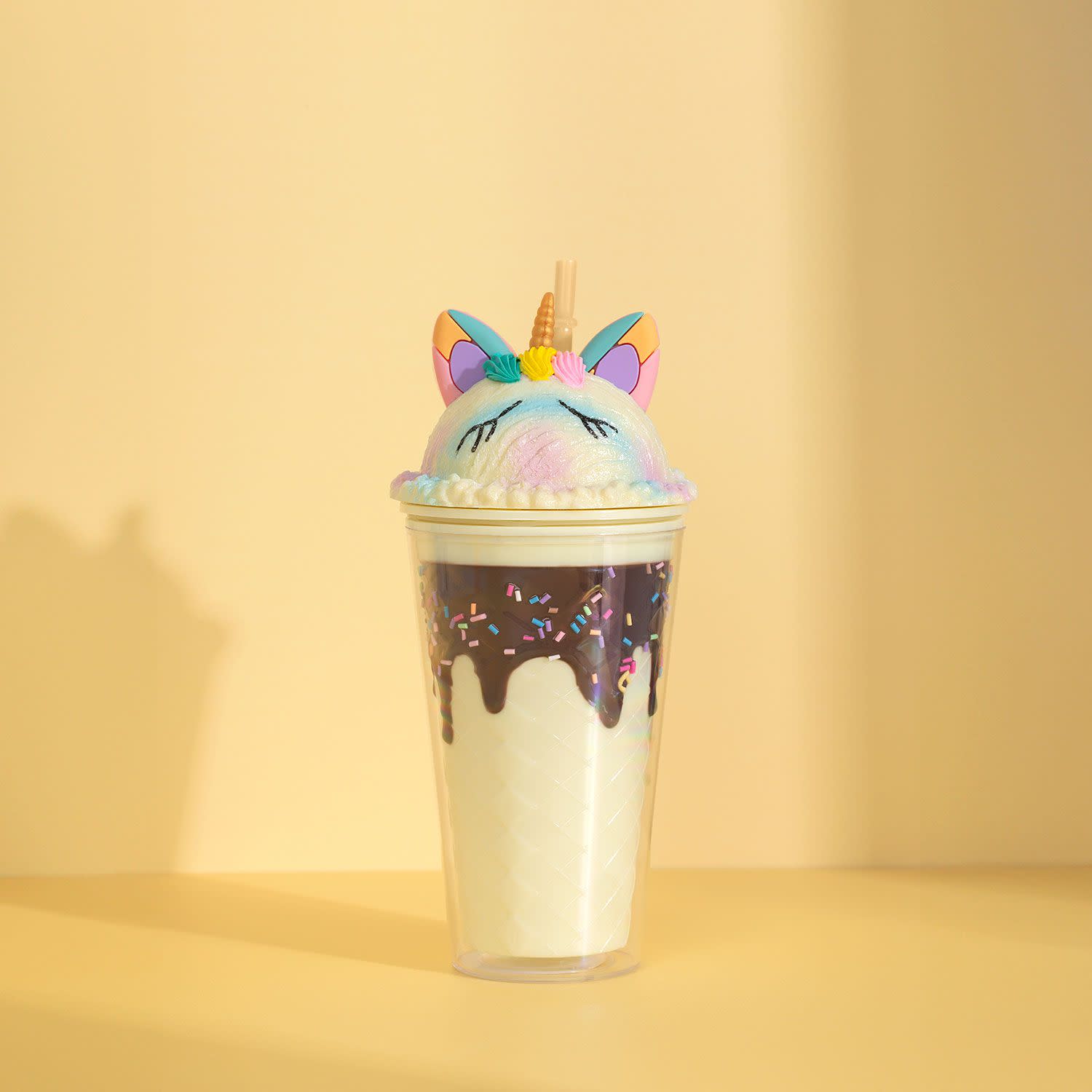 Εικόνα 1 του Sentio Πλαστικό Παγούρι Unicorn Κίτρινο