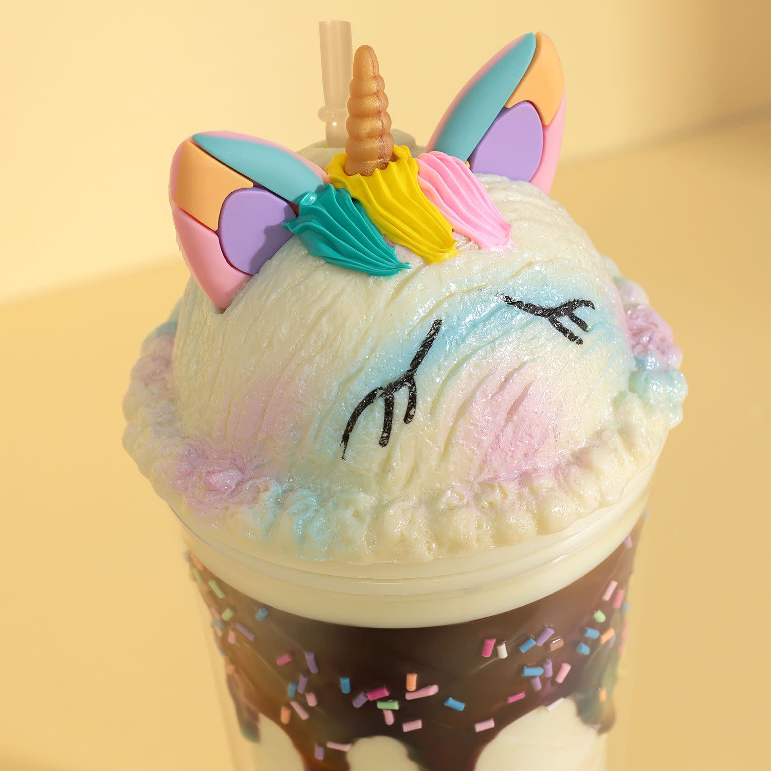 Εικόνα 2 του Sentio Πλαστικό Παγούρι Unicorn Κίτρινο