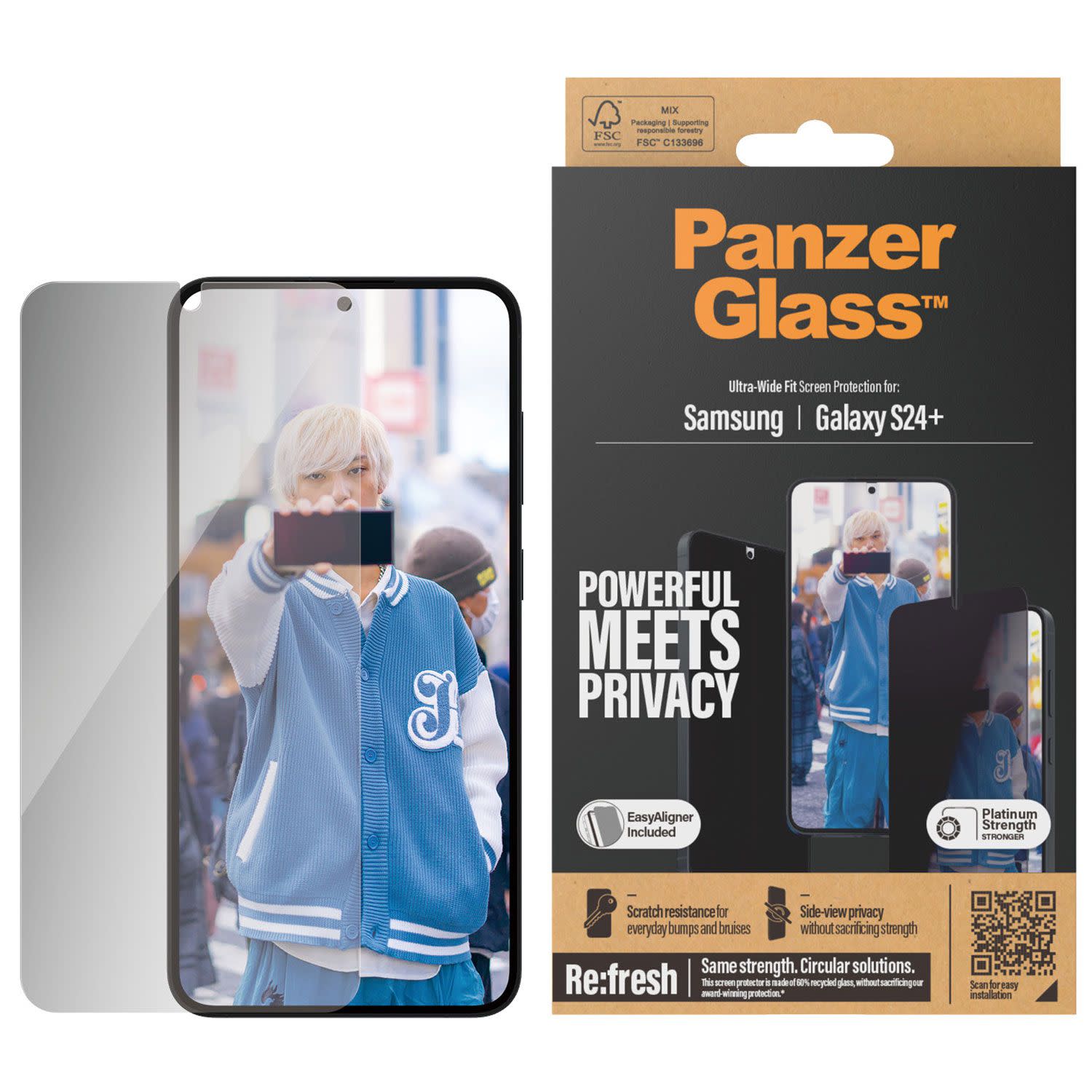 Κάνε κλικ για να δεις την εικόνα 3 του PanzerGlass™ Privacy Galaxy S24+