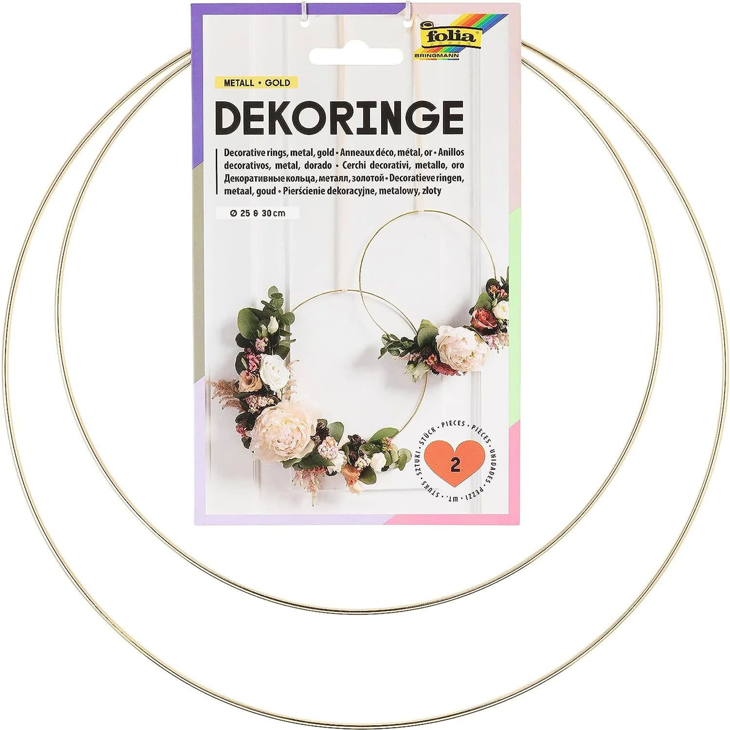 Εικόνα 1 του Folia Στεφάνια Χειροτεχνίας Μεταλλικά Χρυσά 2τεμ.