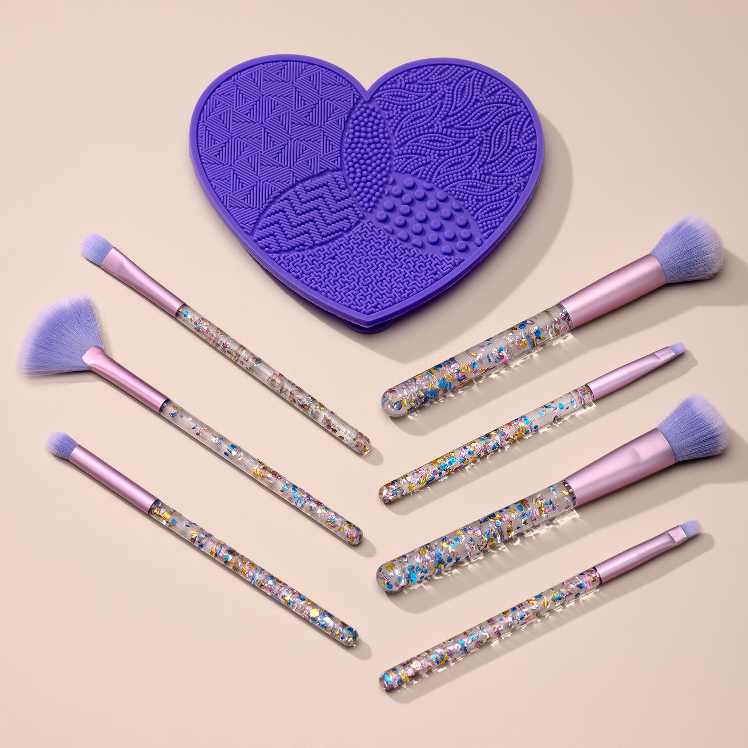 Sentio Σετ 7τεμ. Πινέλα Μακιγιάζ & Σιλικόνη Καθαρισμού Πινέλων