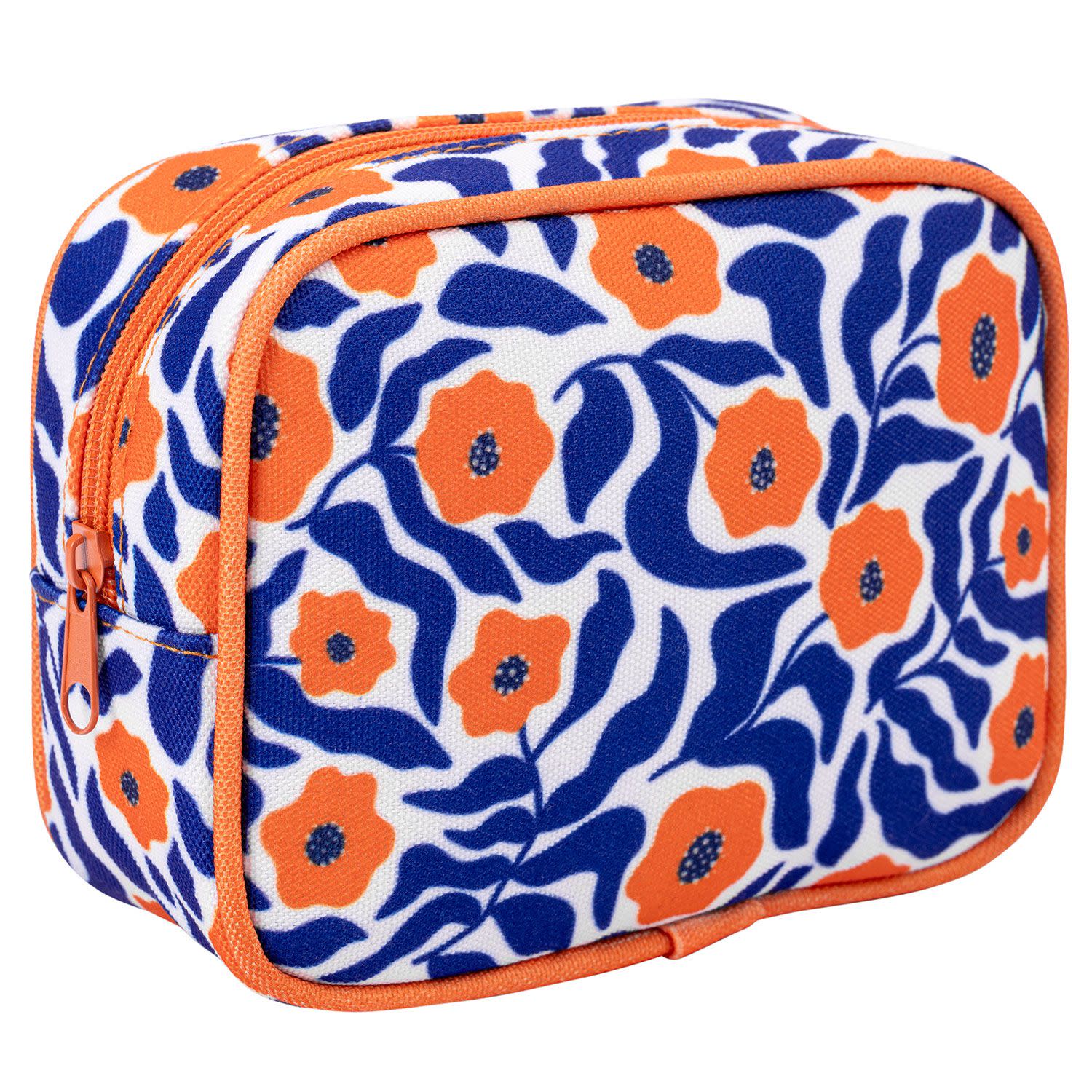 Εικόνα 5 του Sentio Τσαντάκι Με Λουλούδια Πορτοκαλί - Μπλε