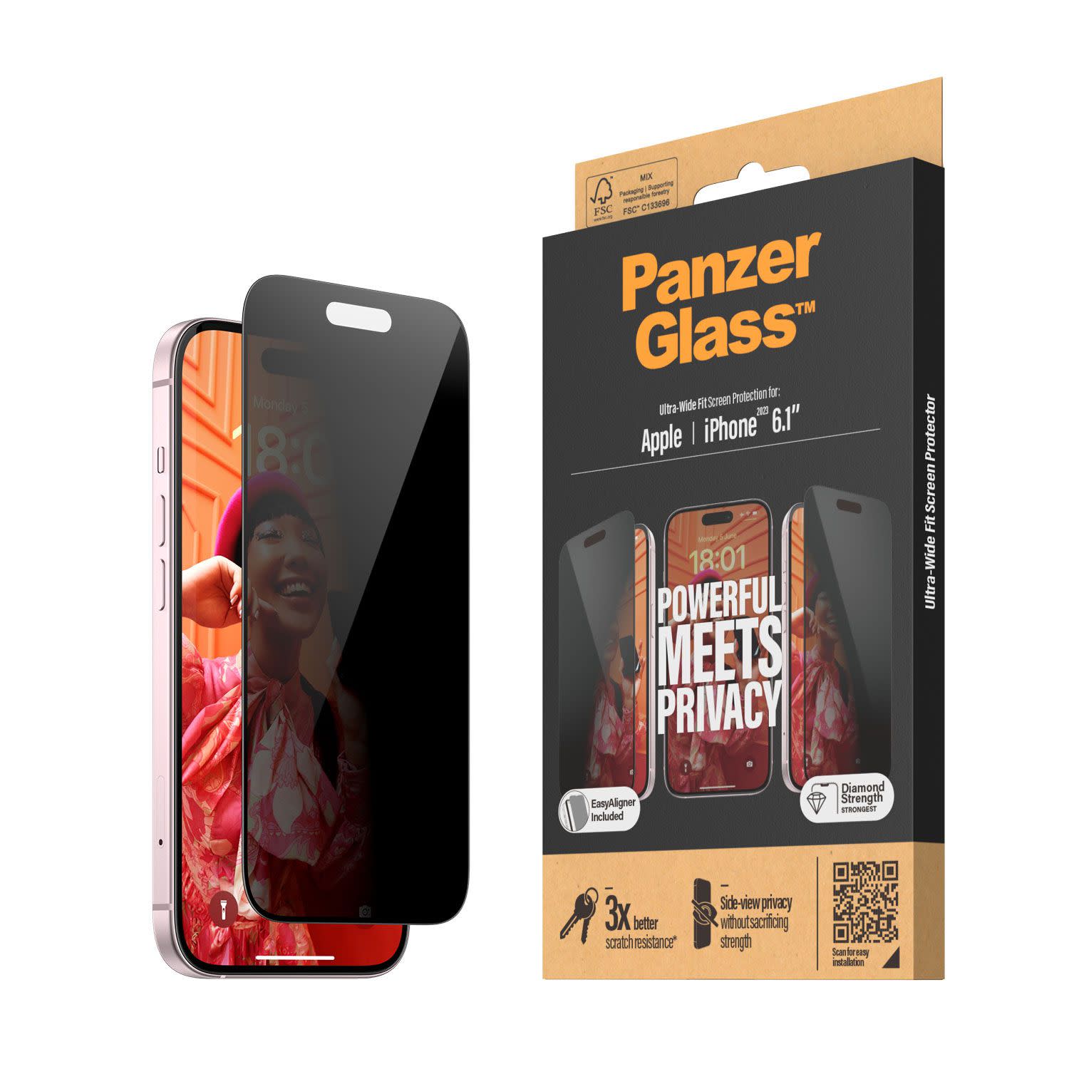 Εικόνα 1 του PanzerGlass™ Privacy iPhone 15