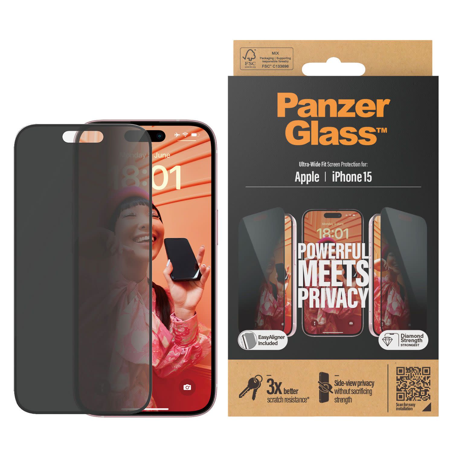 Εικόνα 3 του PanzerGlass™ Privacy iPhone 15