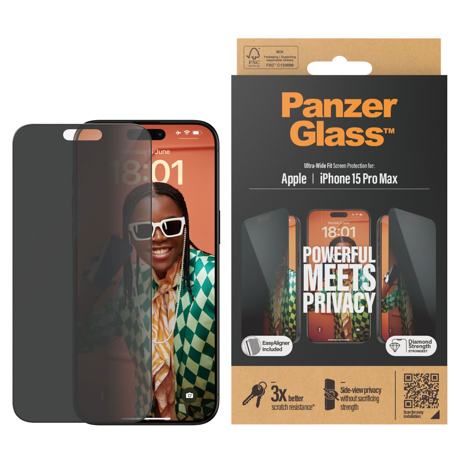 Εικόνα 3 του PanzerGlass™ Privacy iPhone 15 Pro Max