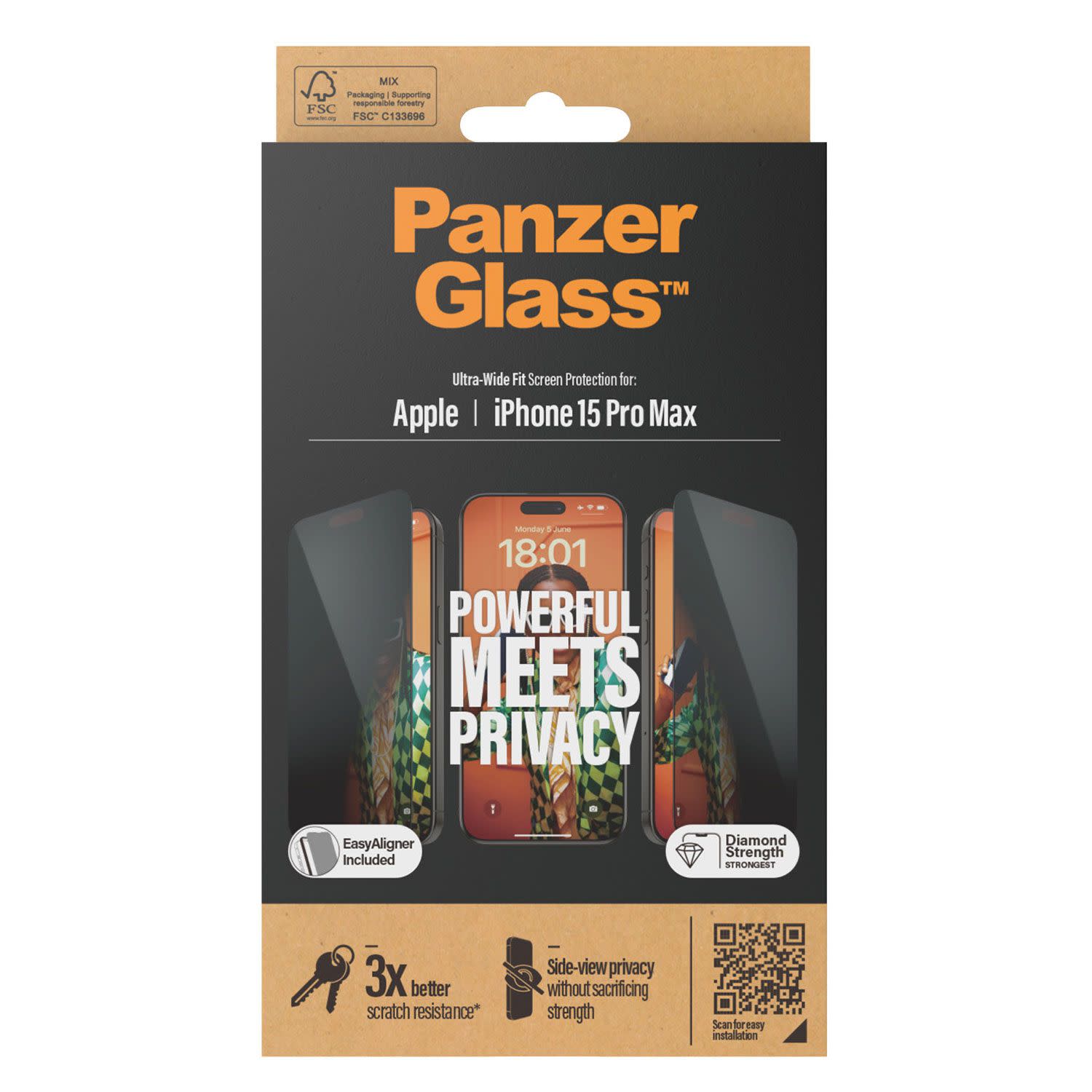 Εικόνα 4 του PanzerGlass™ Privacy iPhone 15 Pro Max