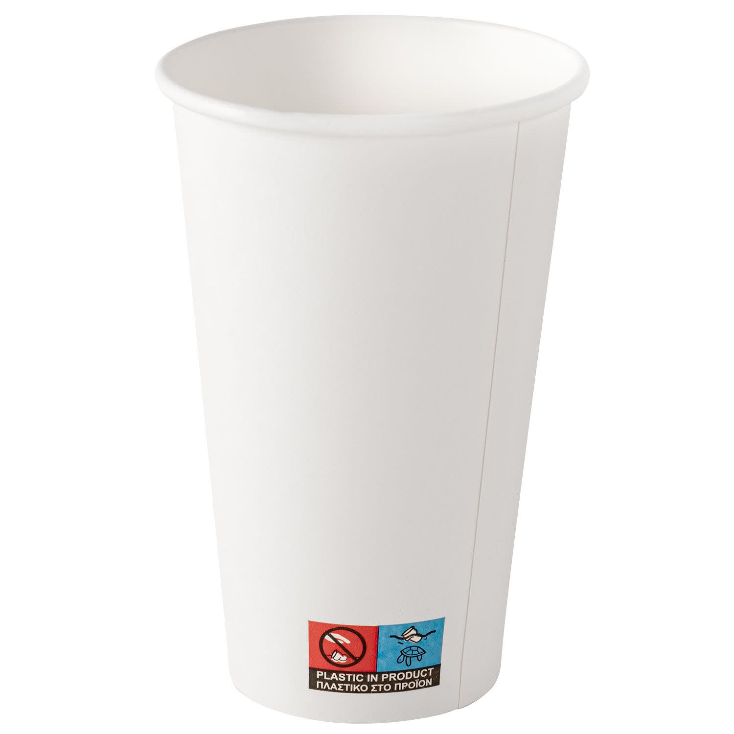 Εικόνα 1 του Tefaco Ποτήρι Χάρτινο 400ml 50 τεμ. Λευκό