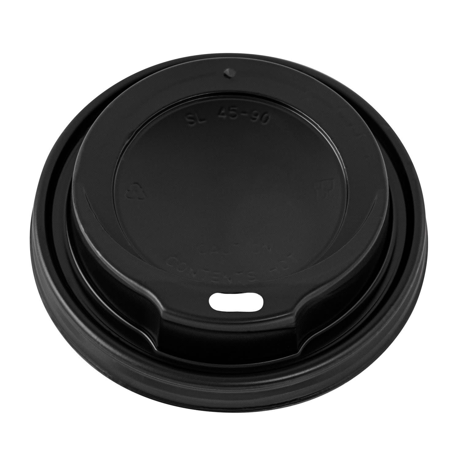 Tefaco Καπάκι Για Χάρτινο Ποτήρι 350ml 100τεμ. Μαύρο